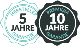 5 und 10 Jahre Garantie