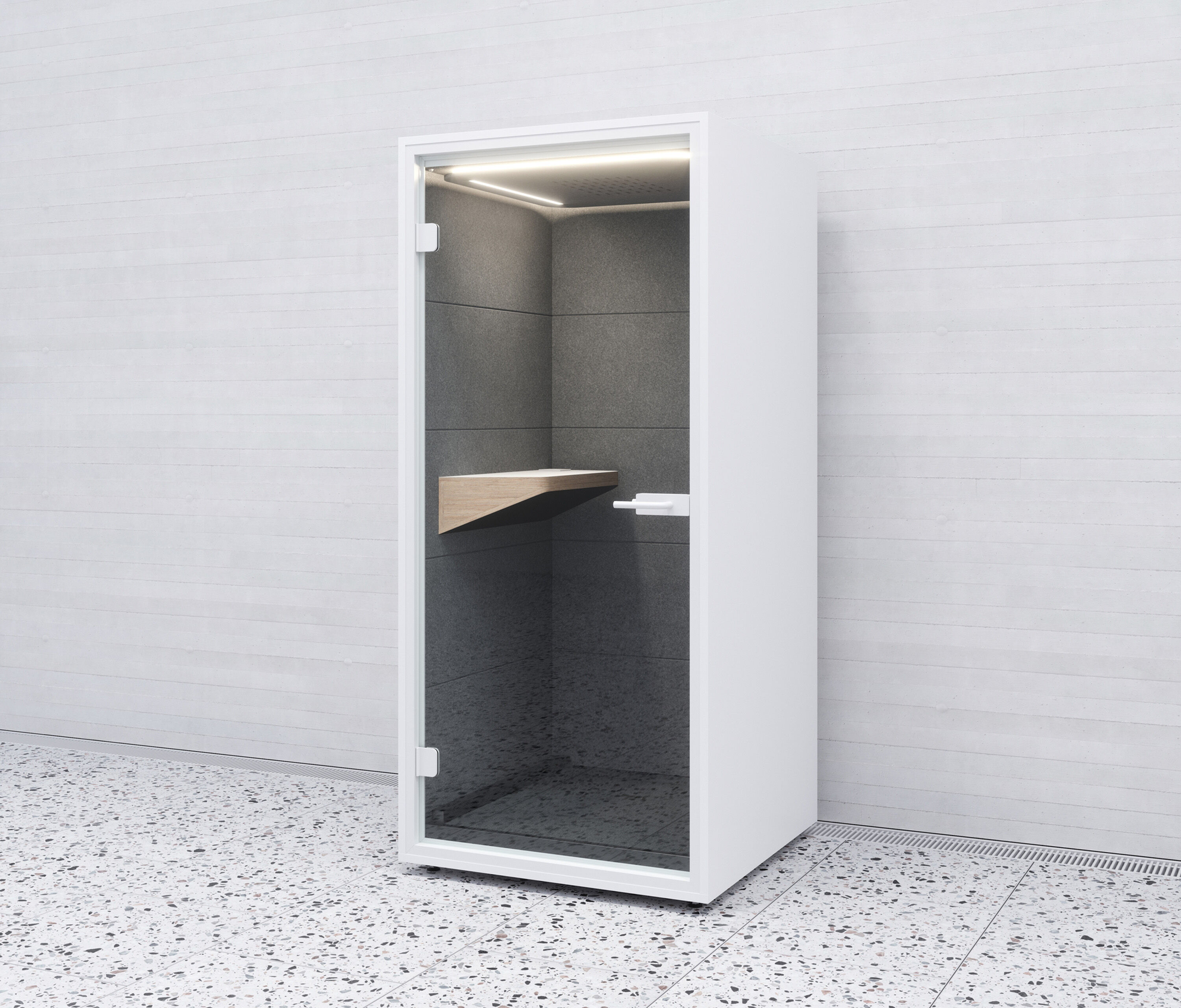 Telefonbox Single Anthrazit Schwarz Grau Standard