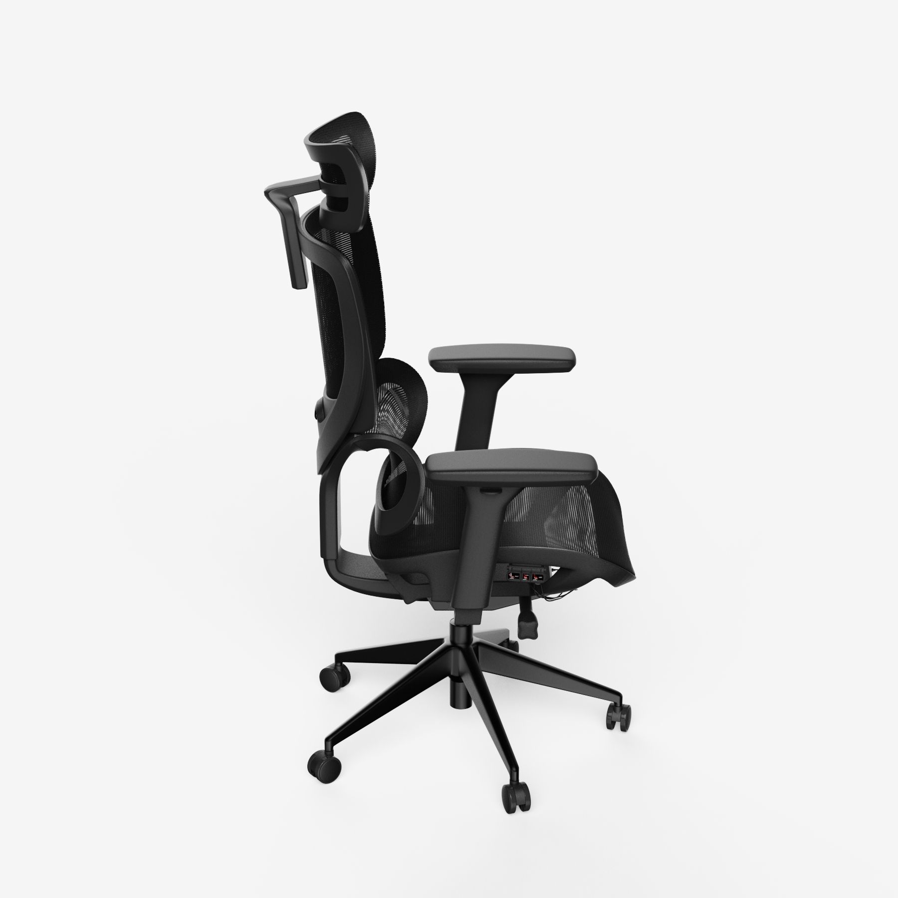 Bürodrehstuhl SENTA FX Mesh Niedrig Schwarz Schwarz