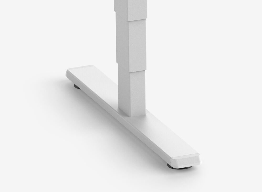 FOKUS Gestell Weiß, Tischplatte 1600 x 800 x 19 mm Birke
