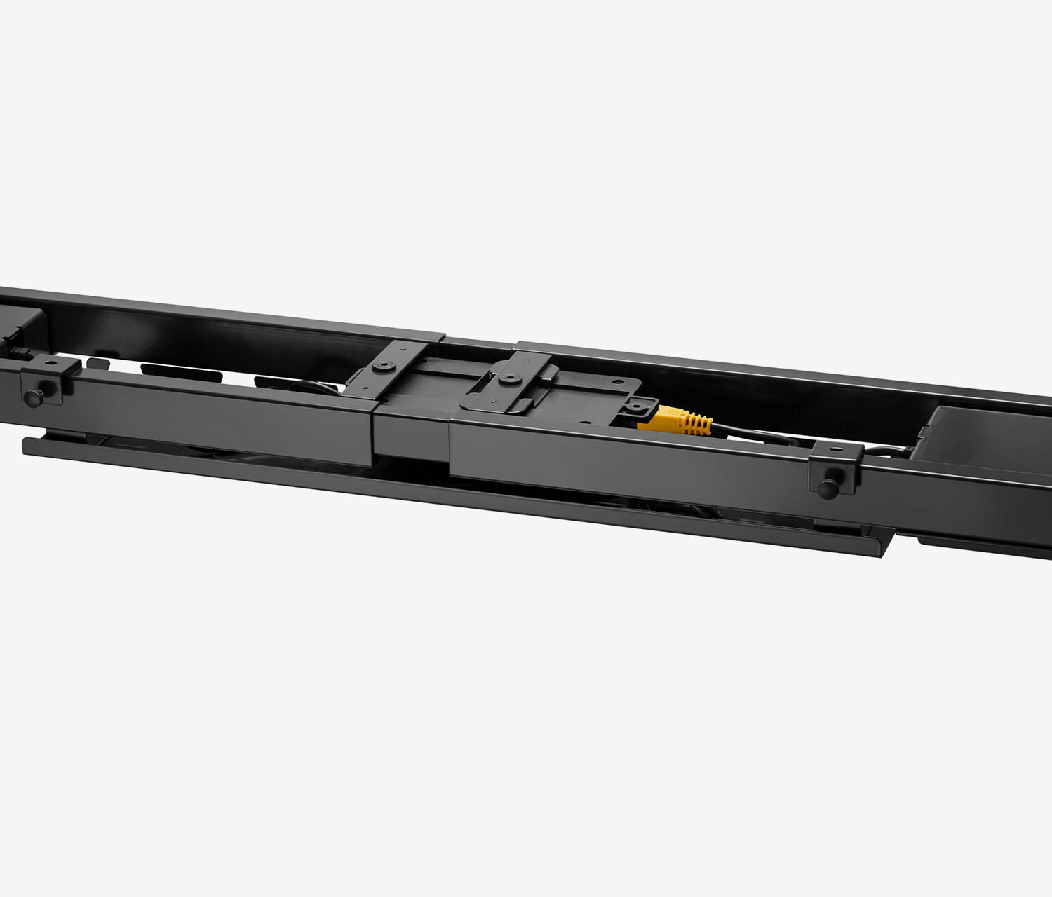 PRIMUS Freiformschreibtisch, Gestell Schwarz, Tischplatte 1600 x 800/1000 x 25 mm Lichtgrau, Ausführung Rechts