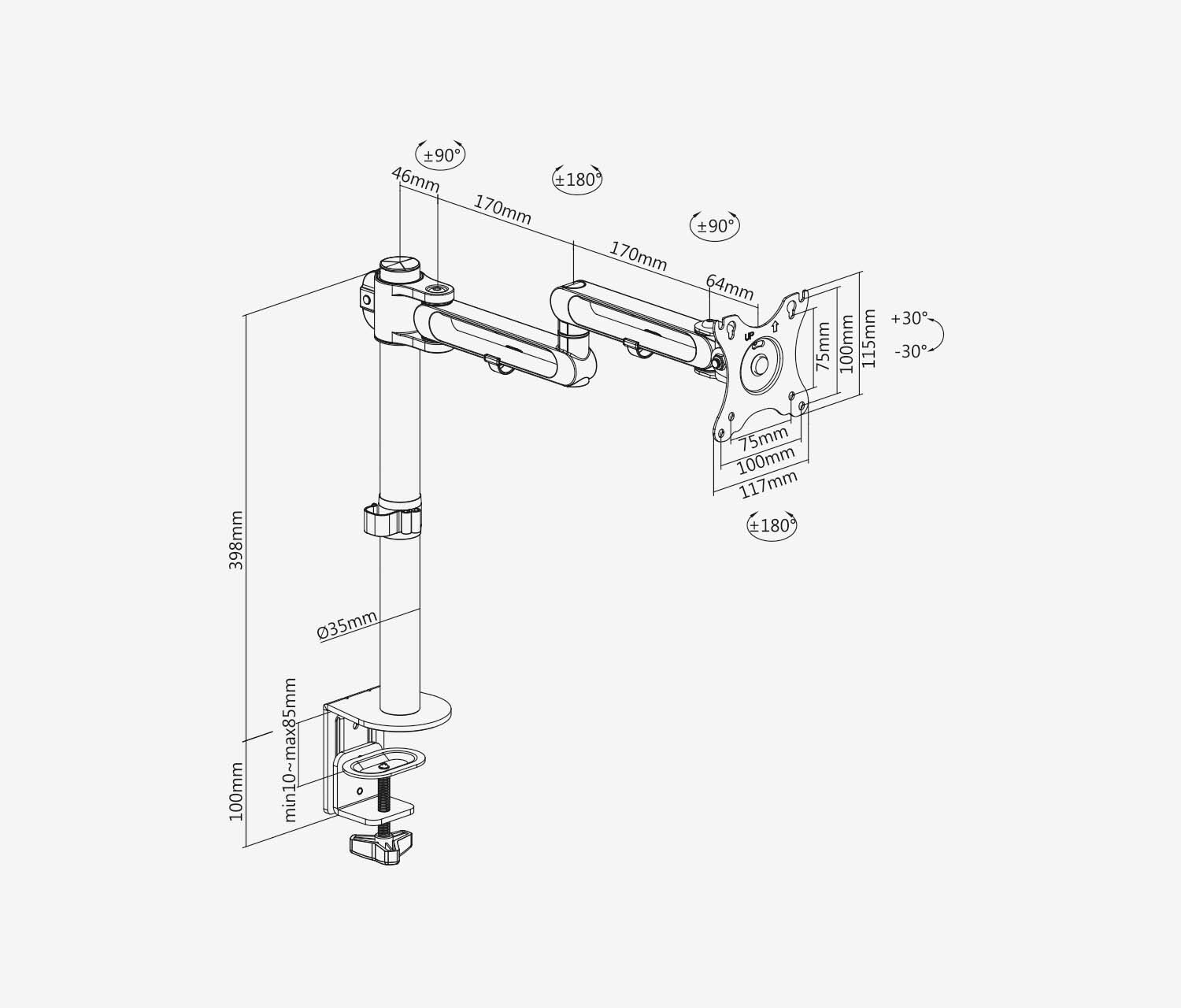 Single Monitorarm