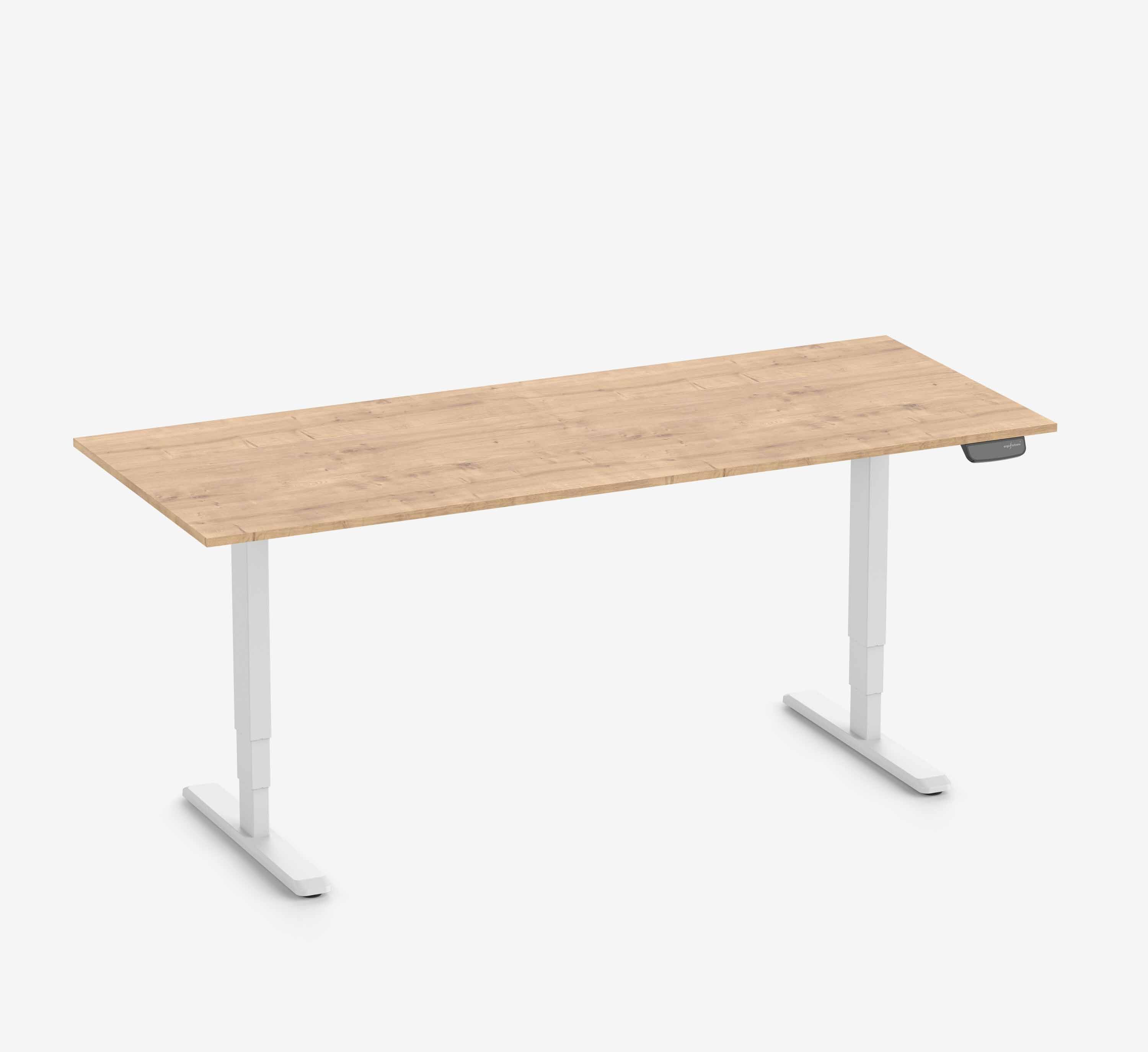 PRIMUS Schreibtisch Weiß Eiche 200 x 80 x 25 mm 