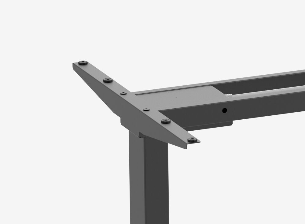 FOKUS Gestell Schwarz, Tischplatte 1200 x 700 x 19 mm Eiche