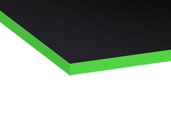 FOKUS Gamingschreibtisch Schwarz 140x80 Rechteck Acid Green 