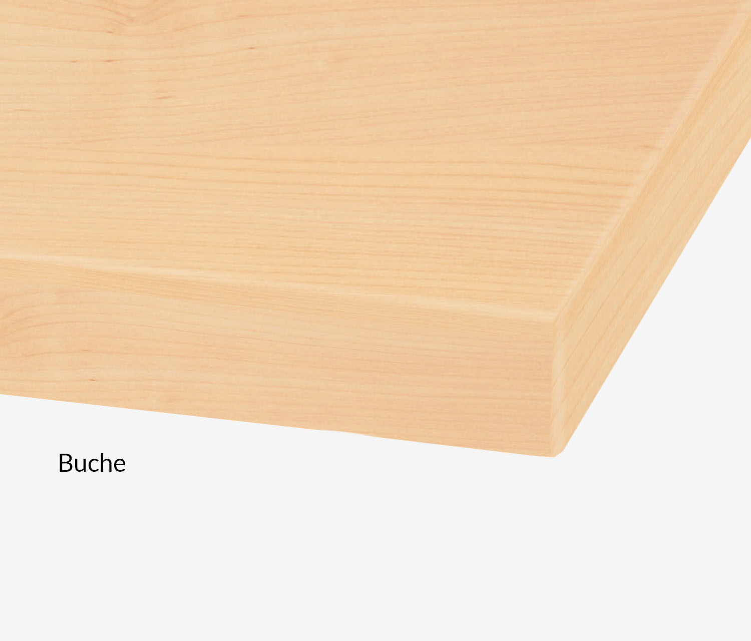 Rechteck Tischplatte Melamin Dekor Buche, 1200 x 700 x 19 mm