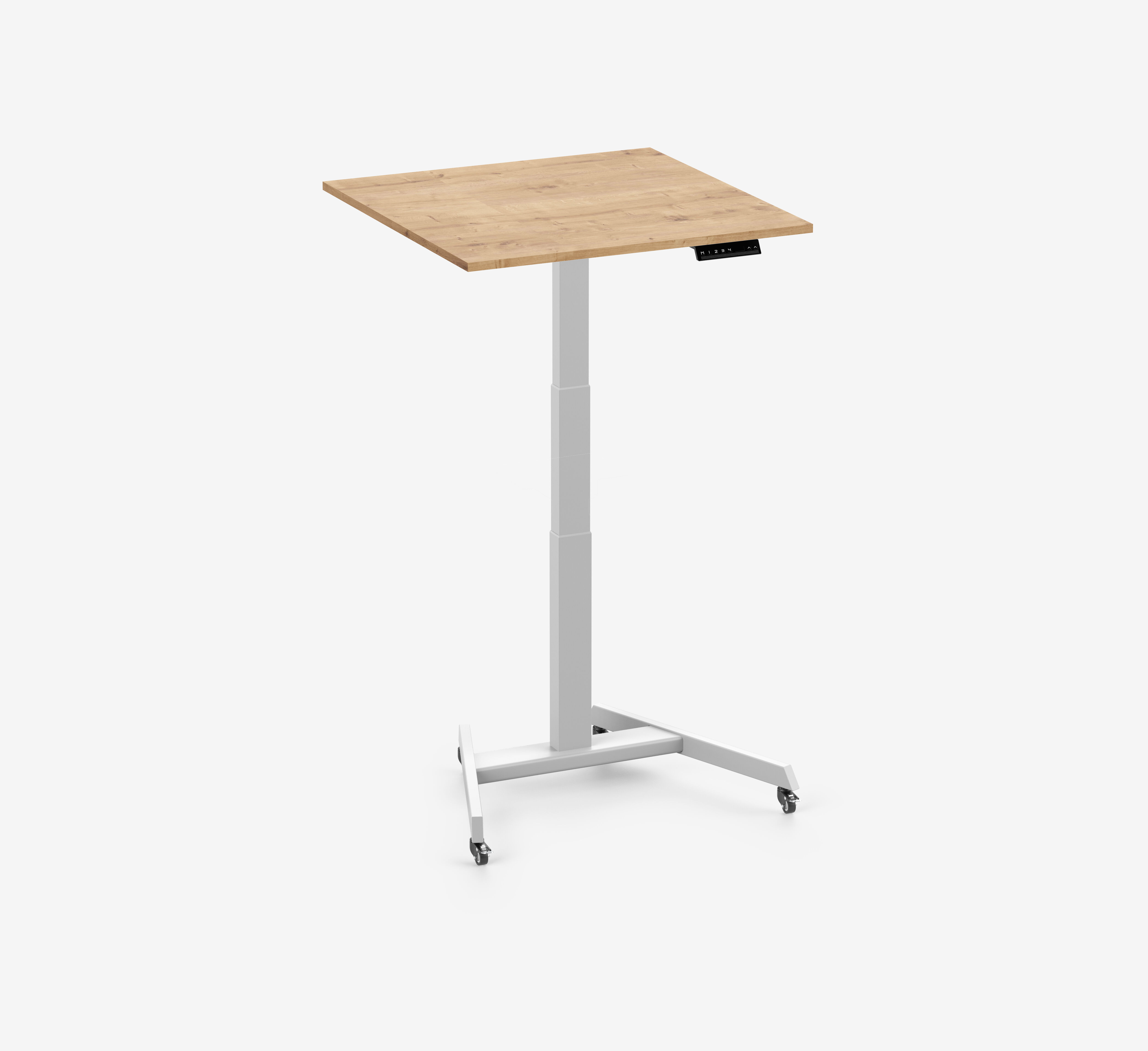 FOKUS Single Schreibtisch Weiß Eiche 80x80 