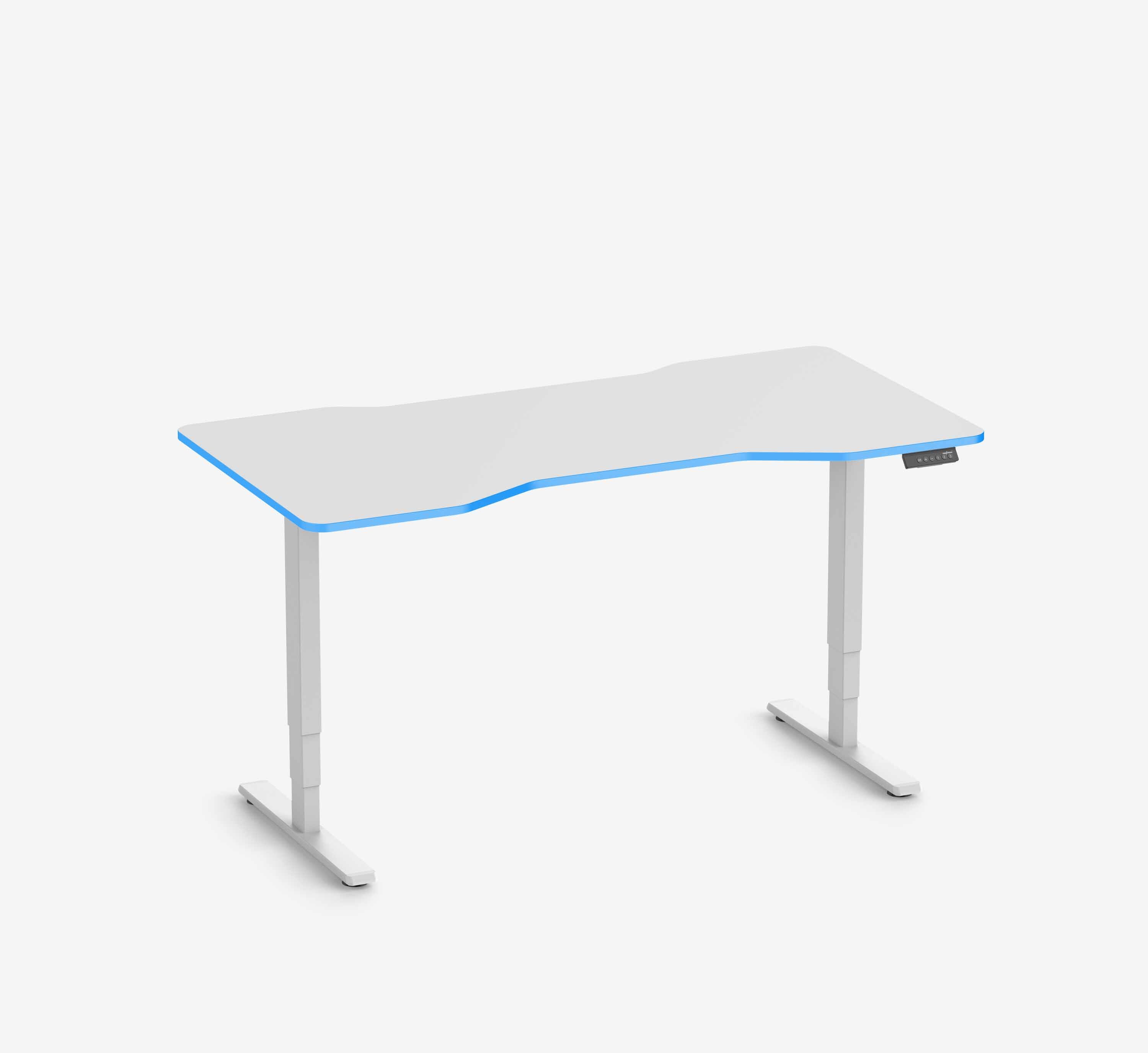 FOKUS Gamingschreibtisch Weiß 160x80 Cockpit Ocean 