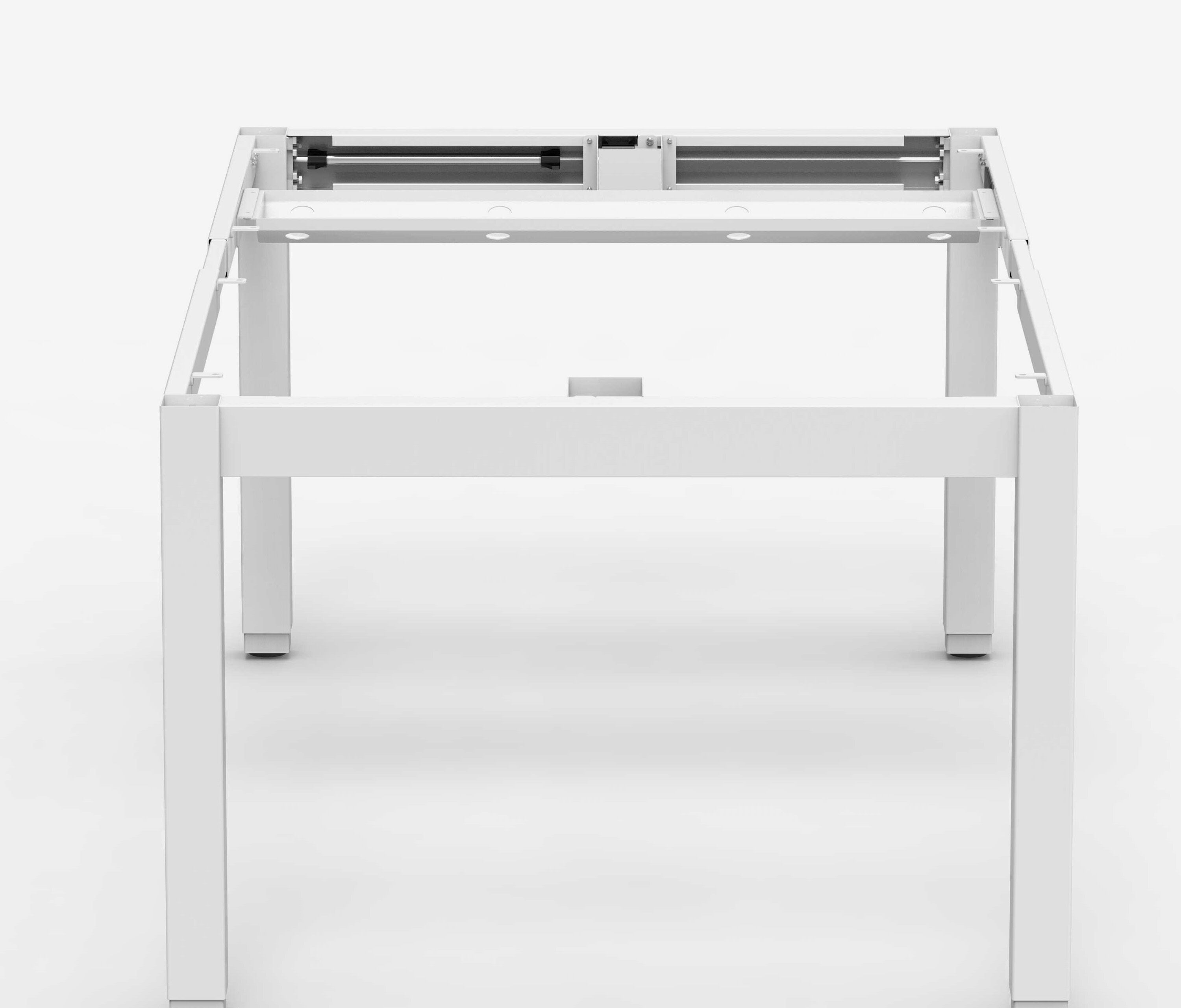 PRIMUS 4-Bein Schreibtisch Weiß Birke 1600 x 800 x 25 mm 
