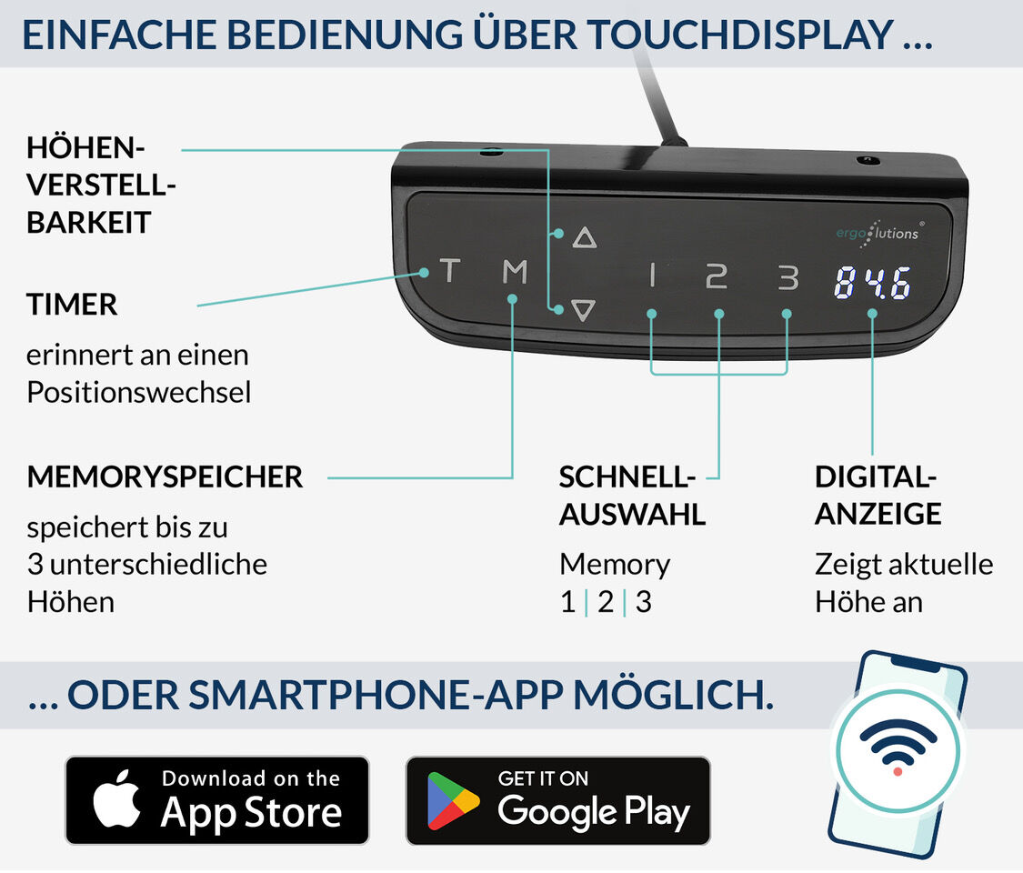 Tischgestell PRIMUS Speed Schwarz