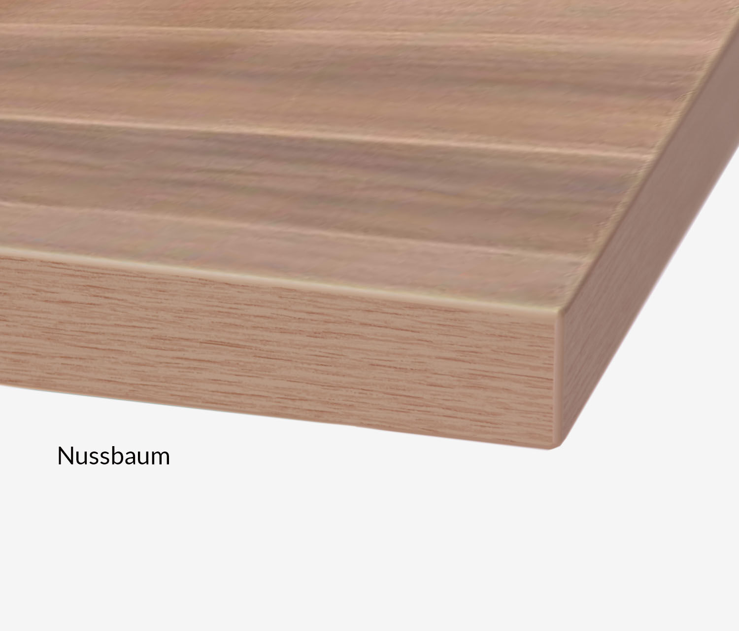 Rechteck Tischplatte Melamin Dekor Nussbaum, 1800 x 1000 x 25 mm