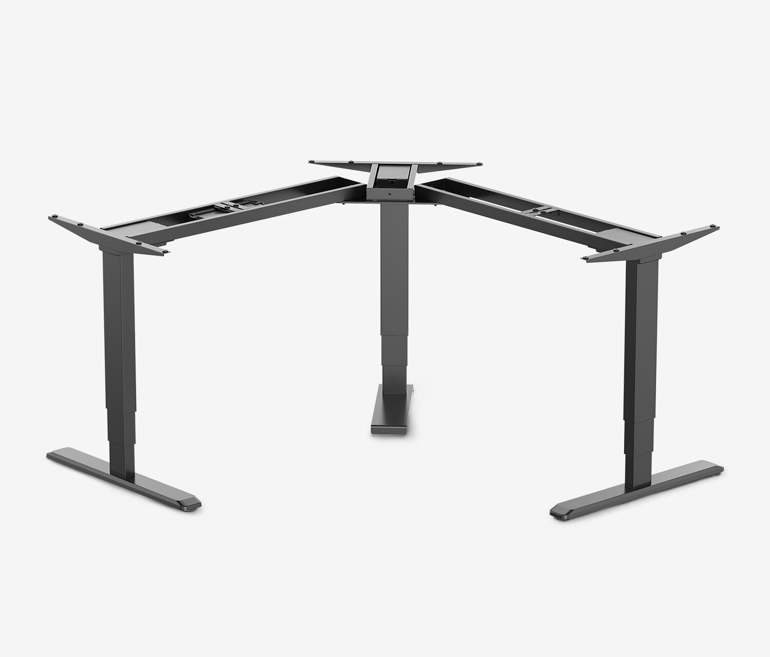 PRIMUS Winkelschreibtisch, Gestell Schwarz, Tischplatte  1400 x 800 x 25 mm Topweiß