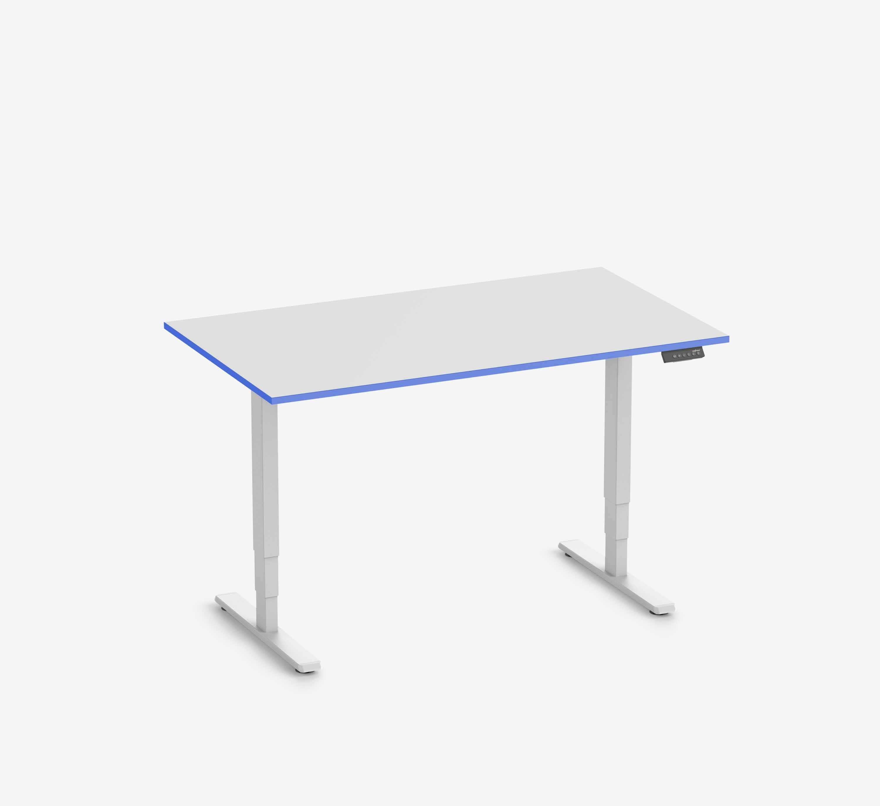 FOKUS Gamingschreibtisch Weiß 140x80 Rechteck Royal Blue 