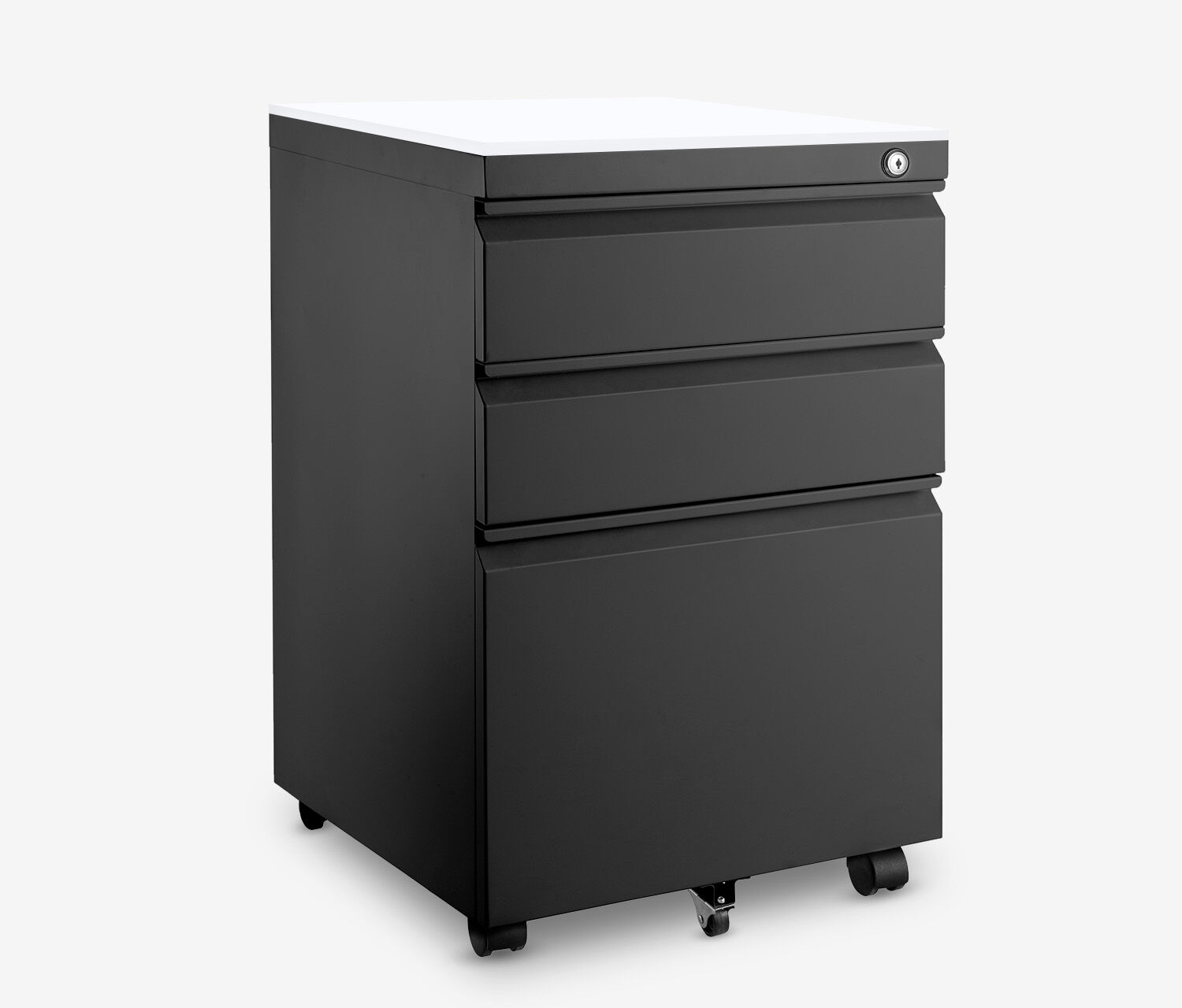 Metallrollcontainer Schwarz Weiß