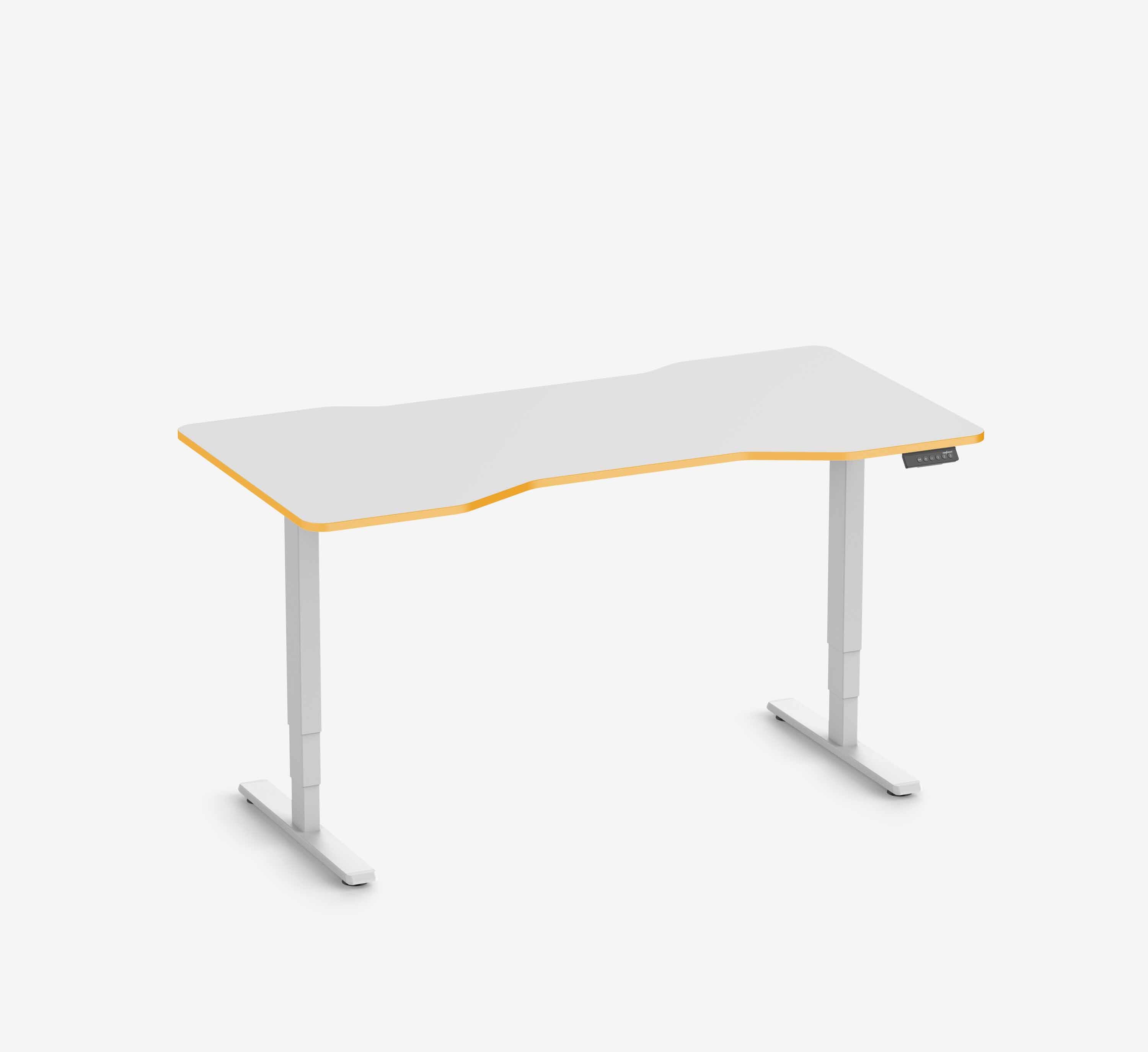 FOKUS Gamingschreibtisch Weiß 160x80 Cockpit Sundown 
