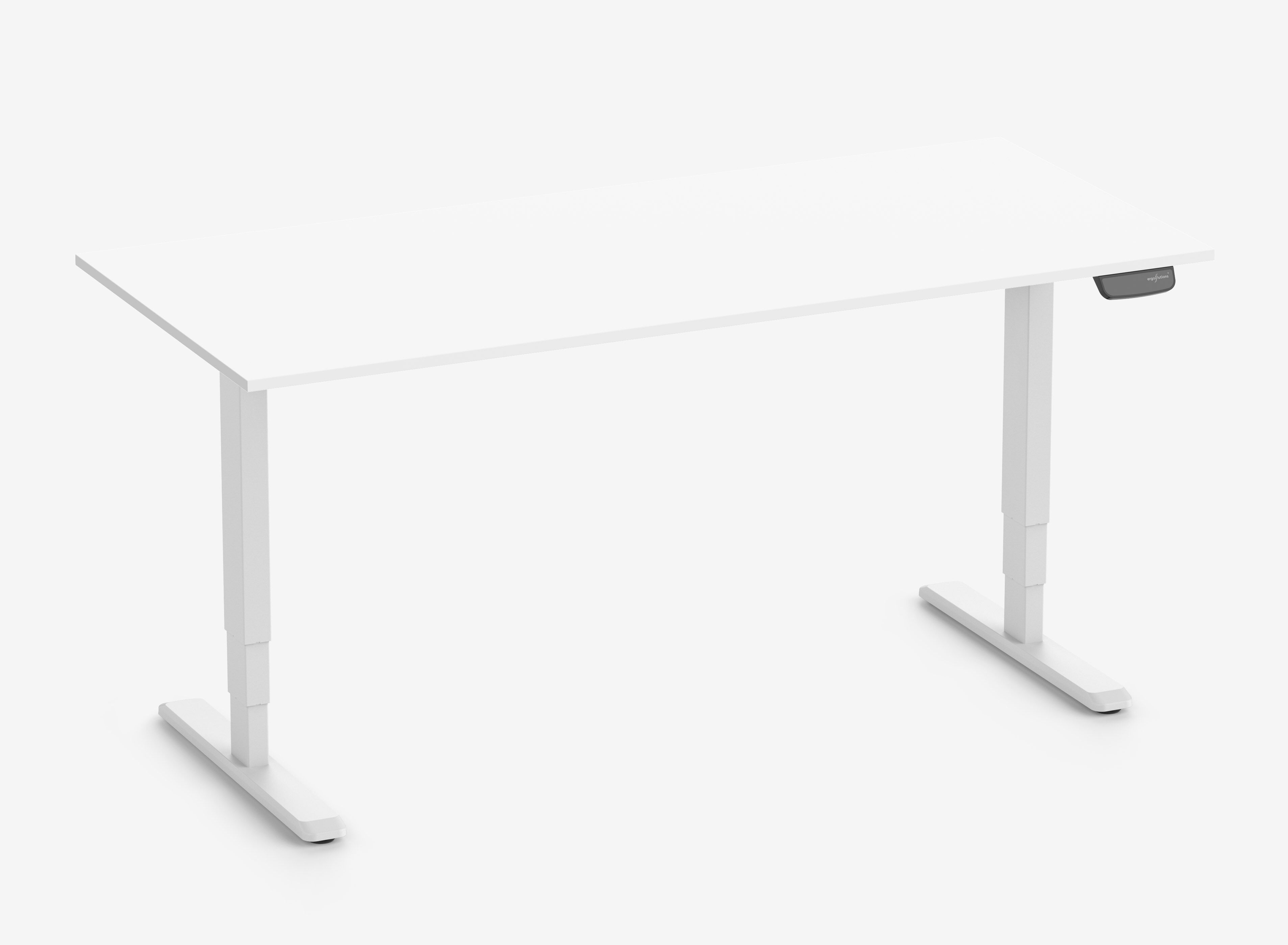 PRIMUS Rechteckschreibtisch, Gestell Weiß, Tischplatte 1800 x 800 x 19 mm Topweiß