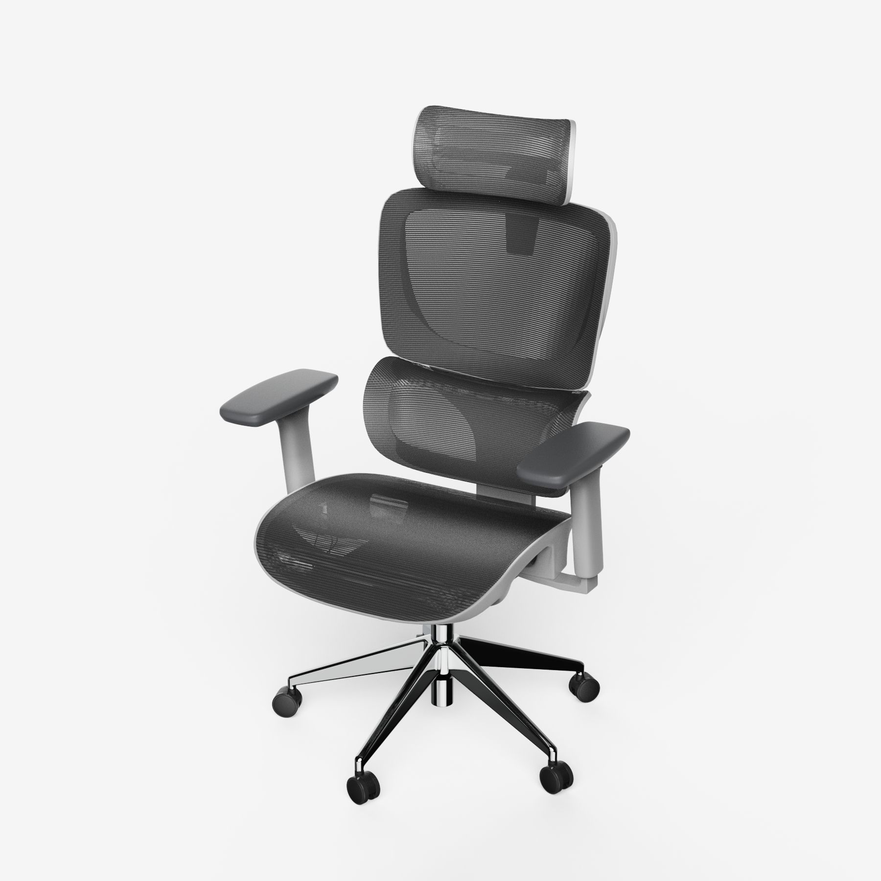 Bürodrehstuhl SENTA FX Mesh Niedrig Grau Silber