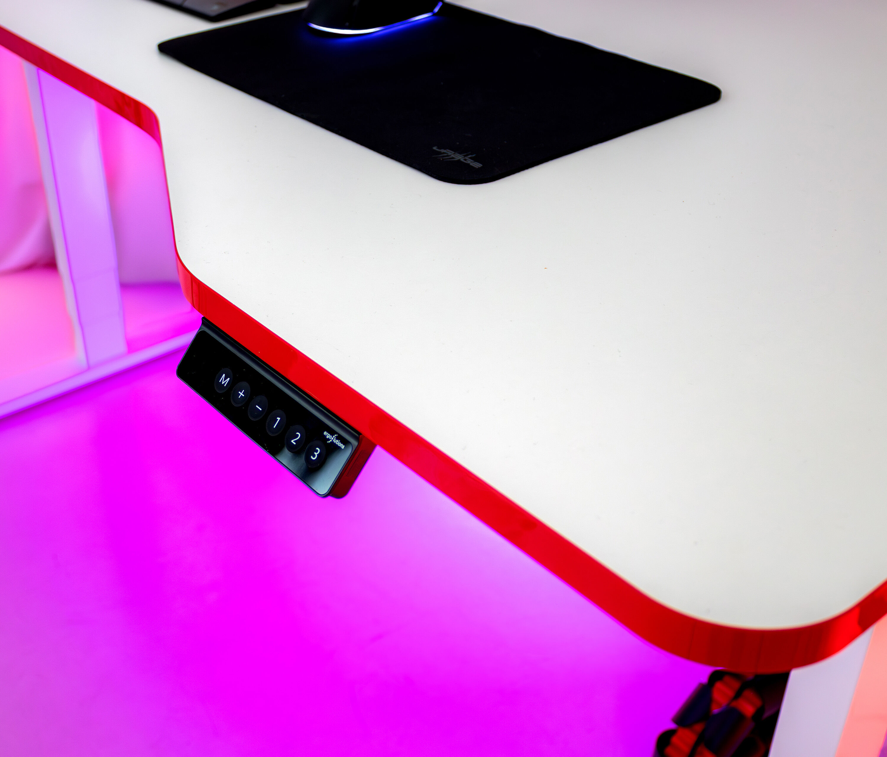 FOKUS Gamingschreibtisch Weiß 140x80 Rechteck Ocean 