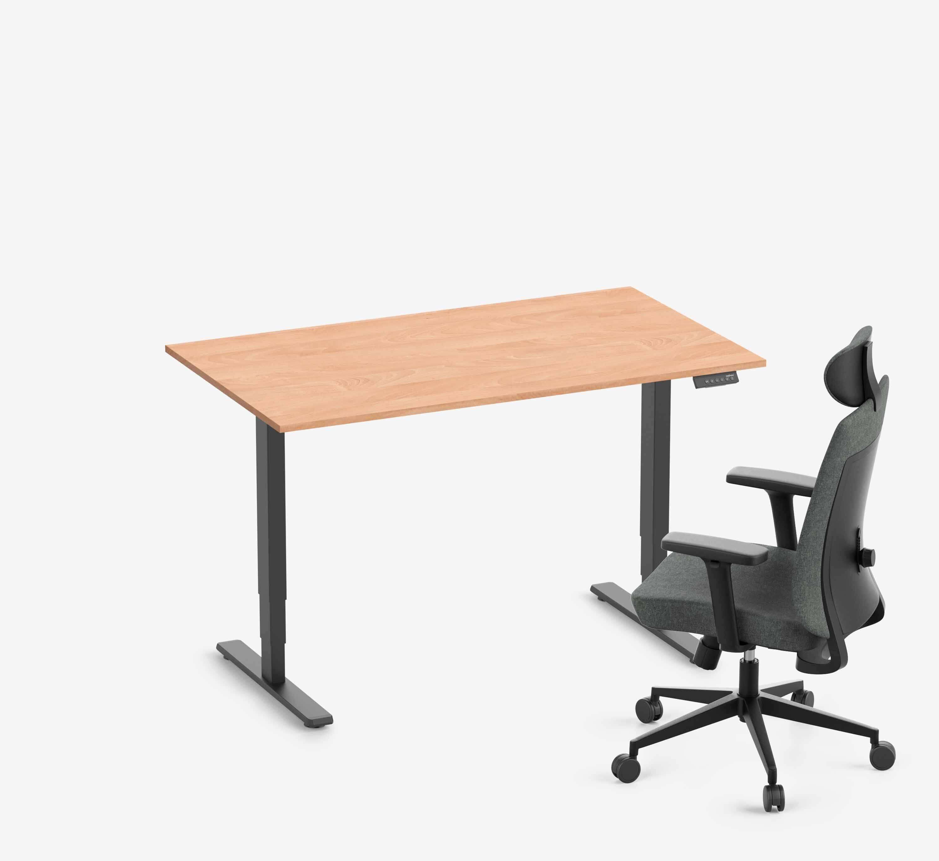 FOKUS + Stuhl Schwarz Buche Normal 1400 x 80 x 19 mm