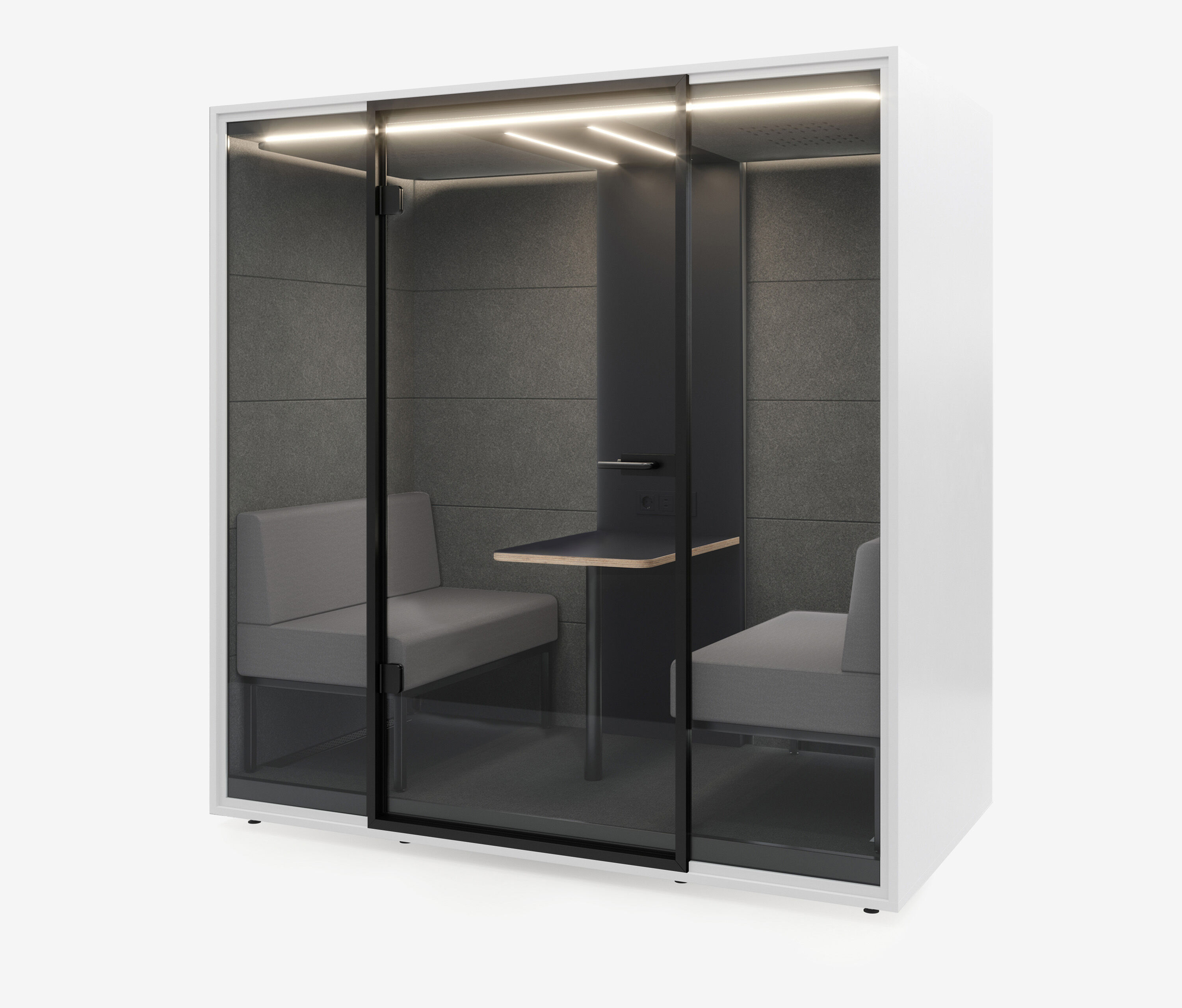 Meetingbox Quattro Weiß Anthrazit Grau Hellgrau Standard Schwarz