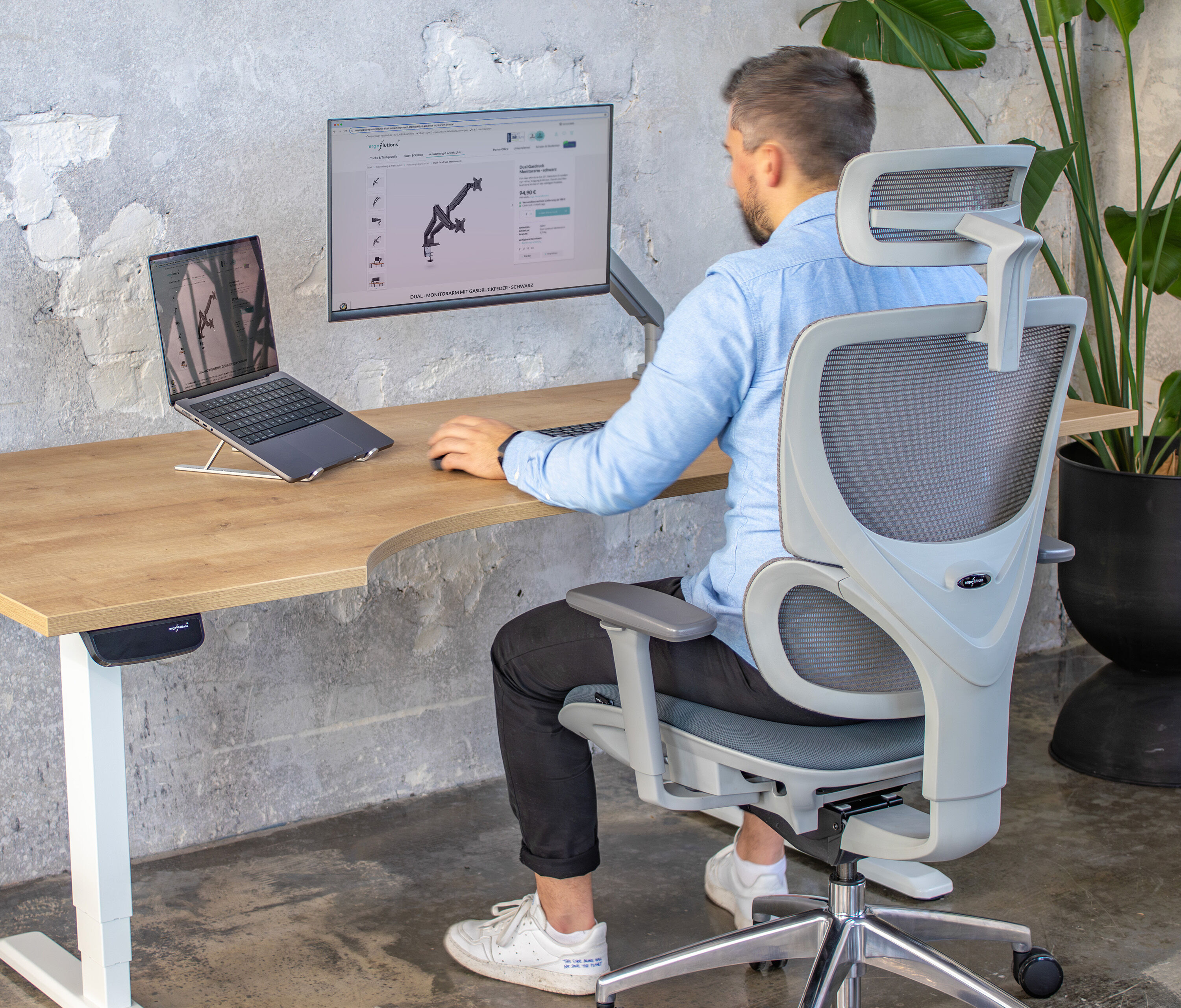 Bürodrehstuhl SENTA FX Normal Grau Silber