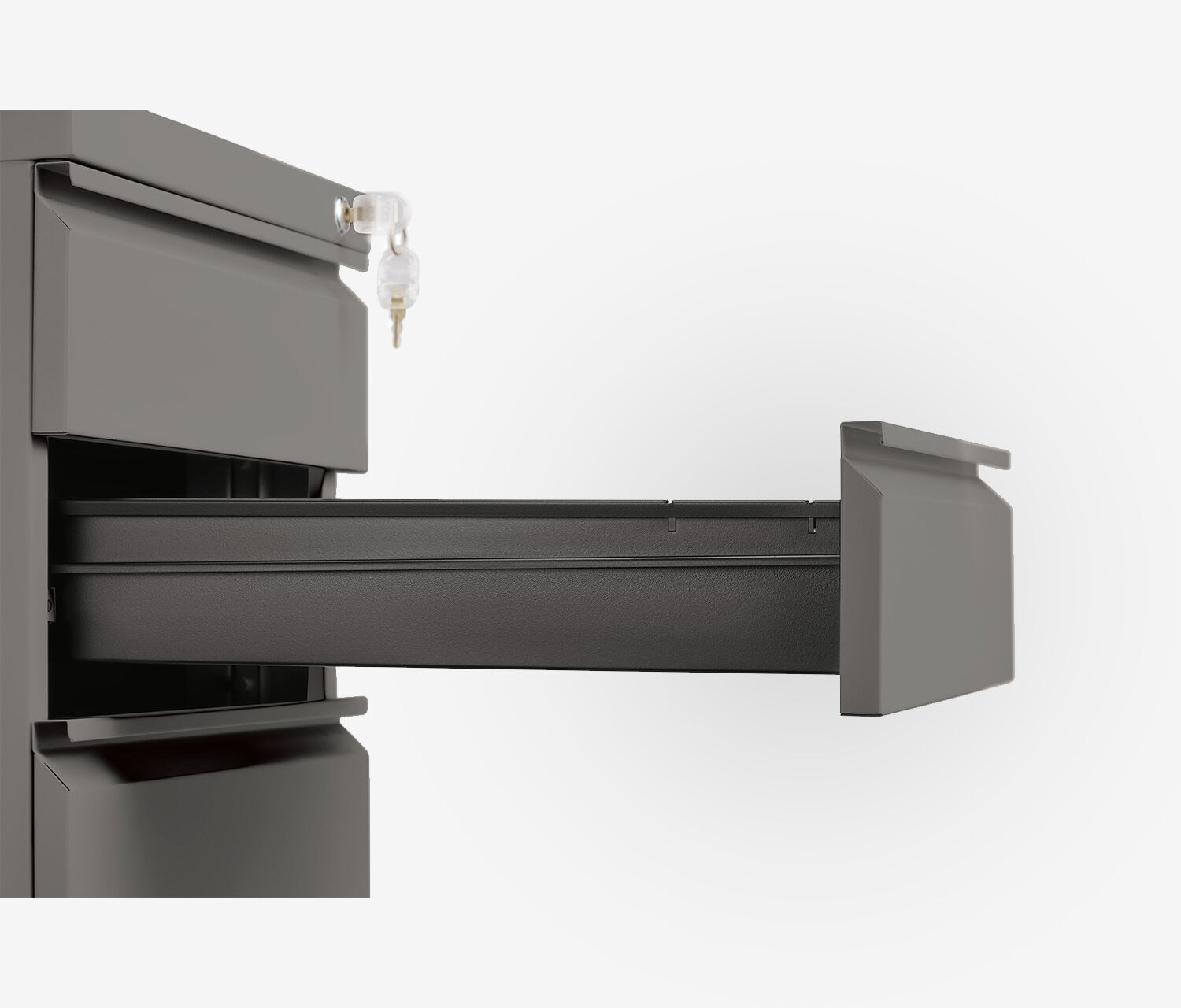 Metallrollcontainer Grau Buche
