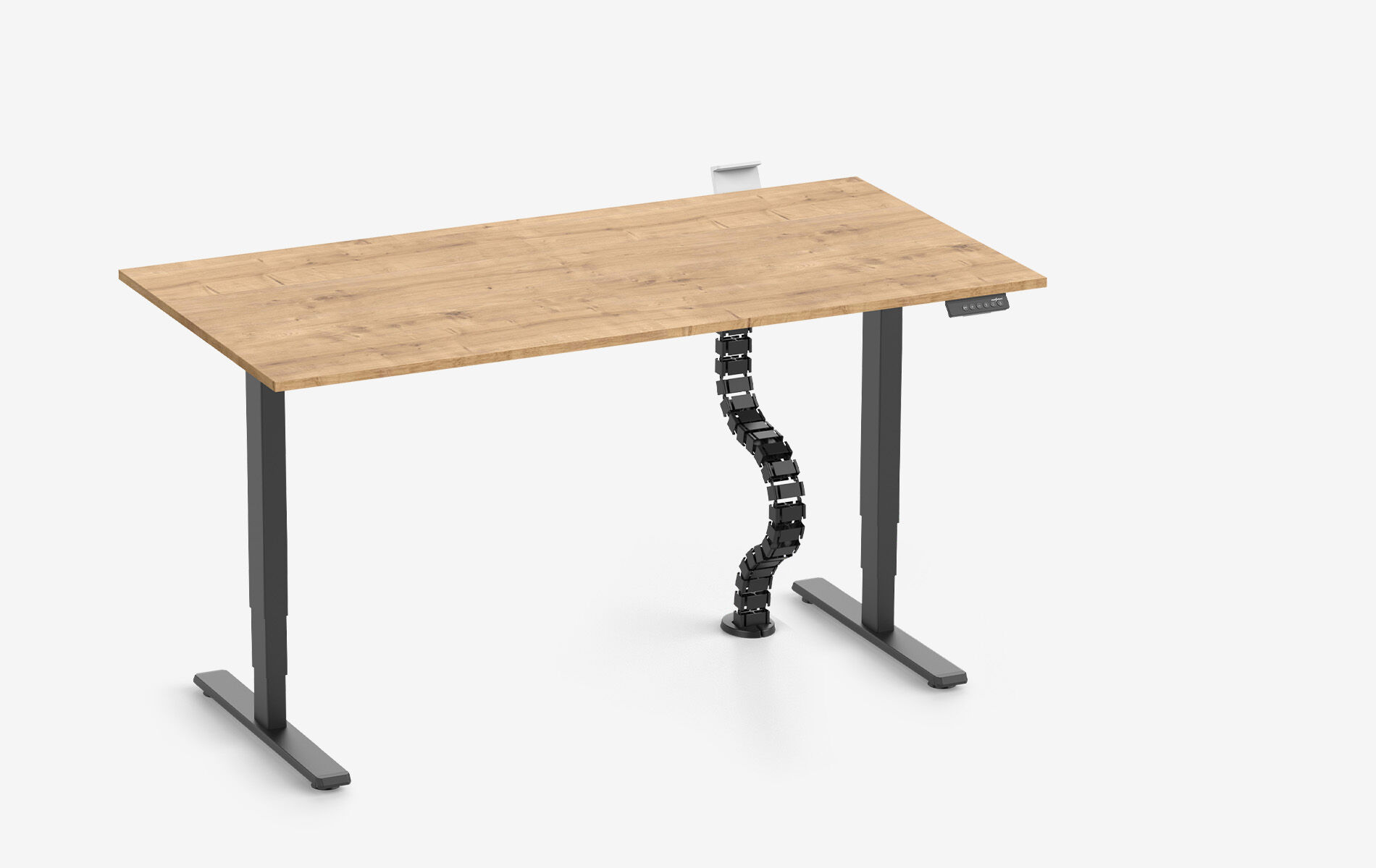 FOKUS Schreibtisch + Steckleistenhalter + Kabelschlange FOKUS Schreibtisch + Steckleistenhalter + Kabelschlange