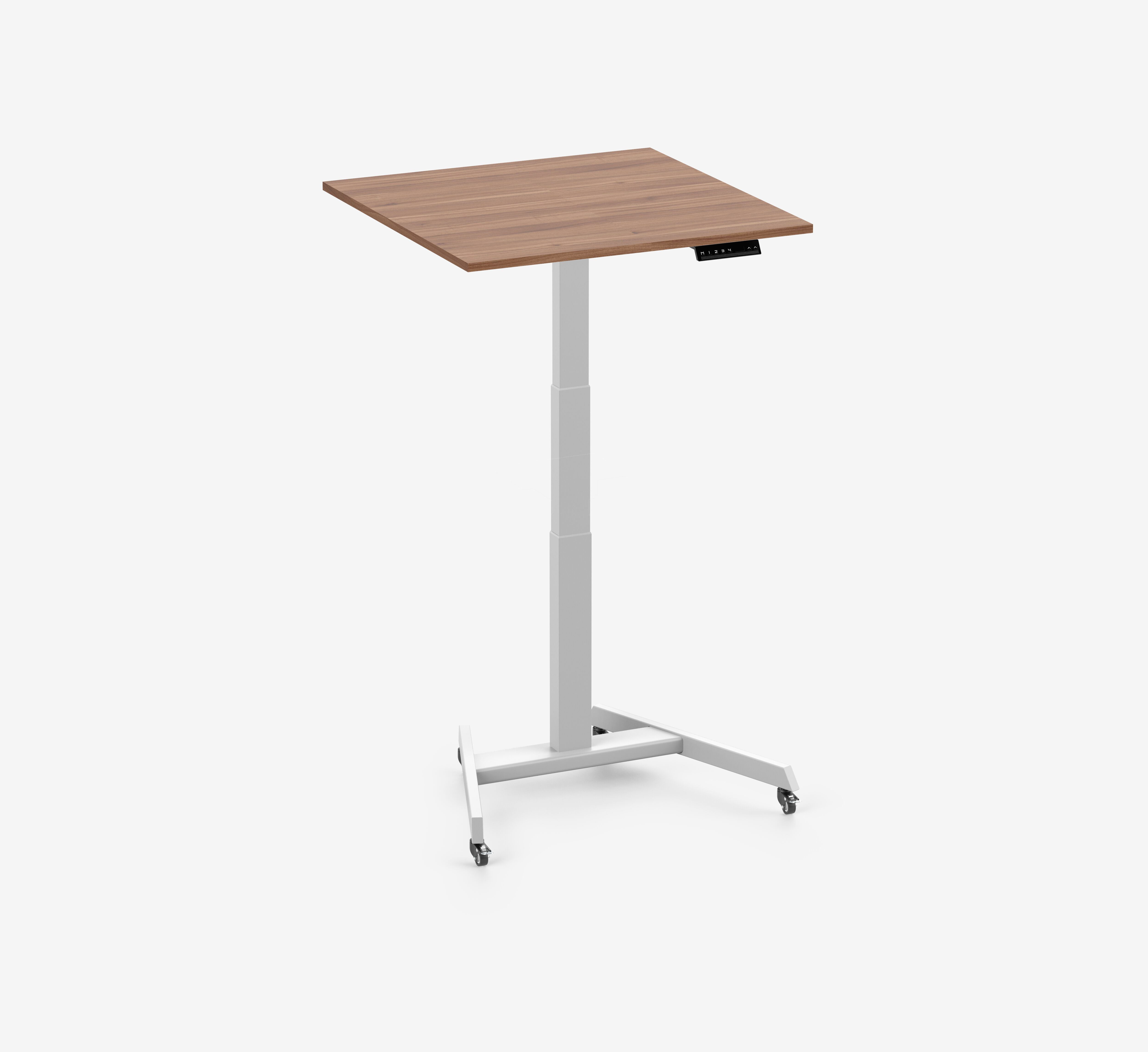 FOKUS Single Schreibtisch Weiß Nussbaum 80x80 