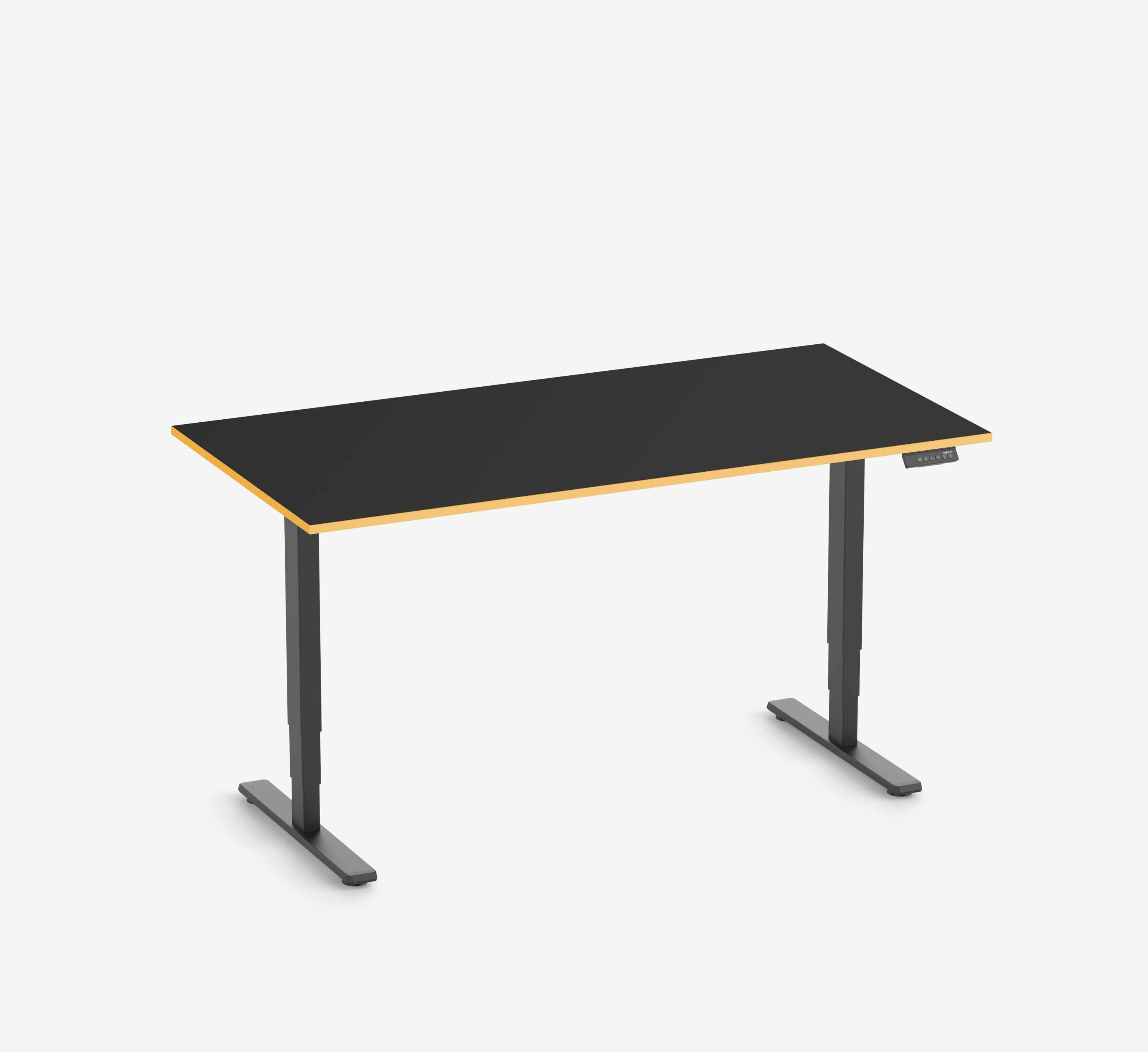 FOKUS Gamingschreibtisch Schwarz 160x80 Rechteck Sundown 