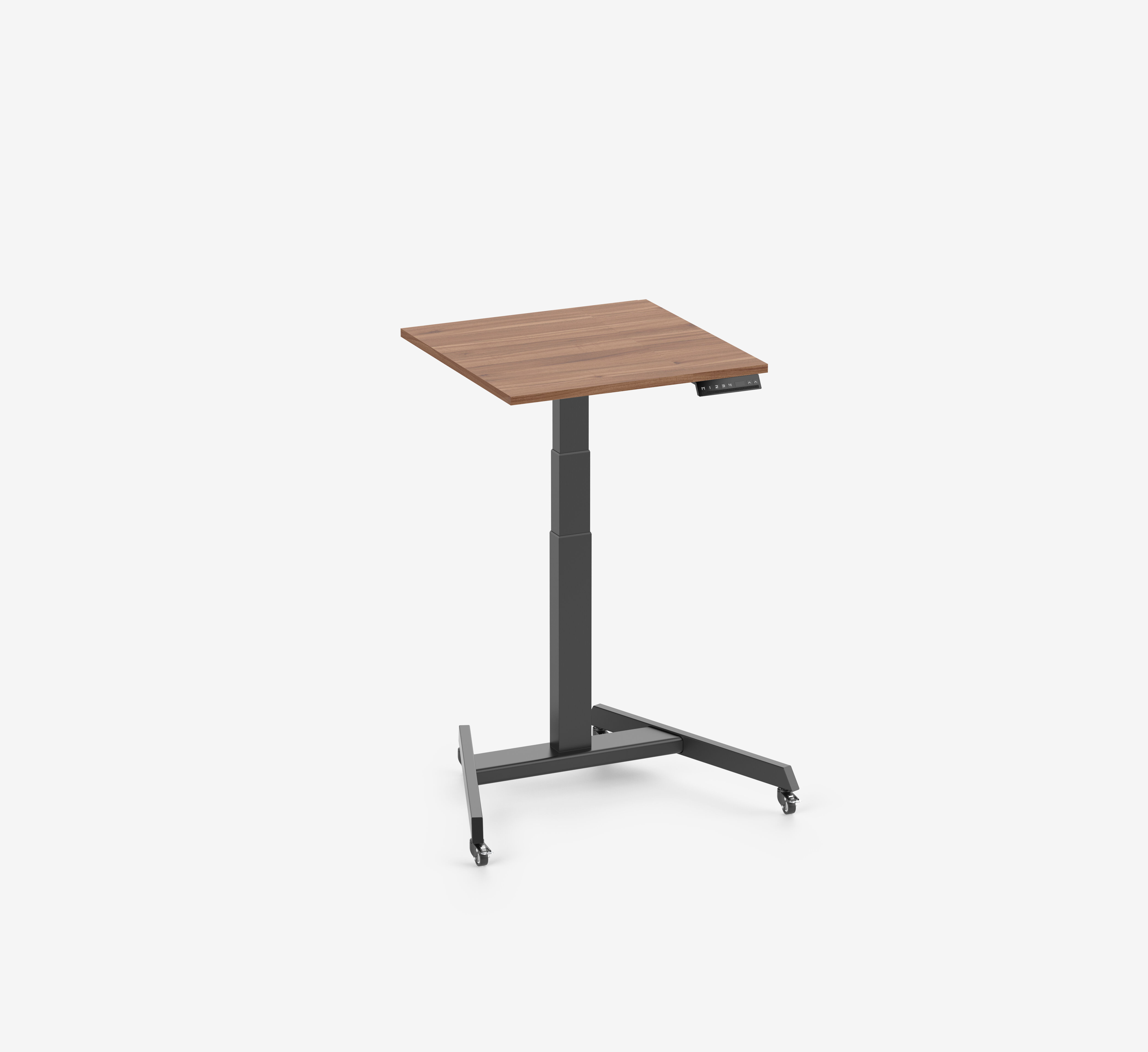 FOKUS Single Schreibtisch Schwarz Nussbaum 60x60 