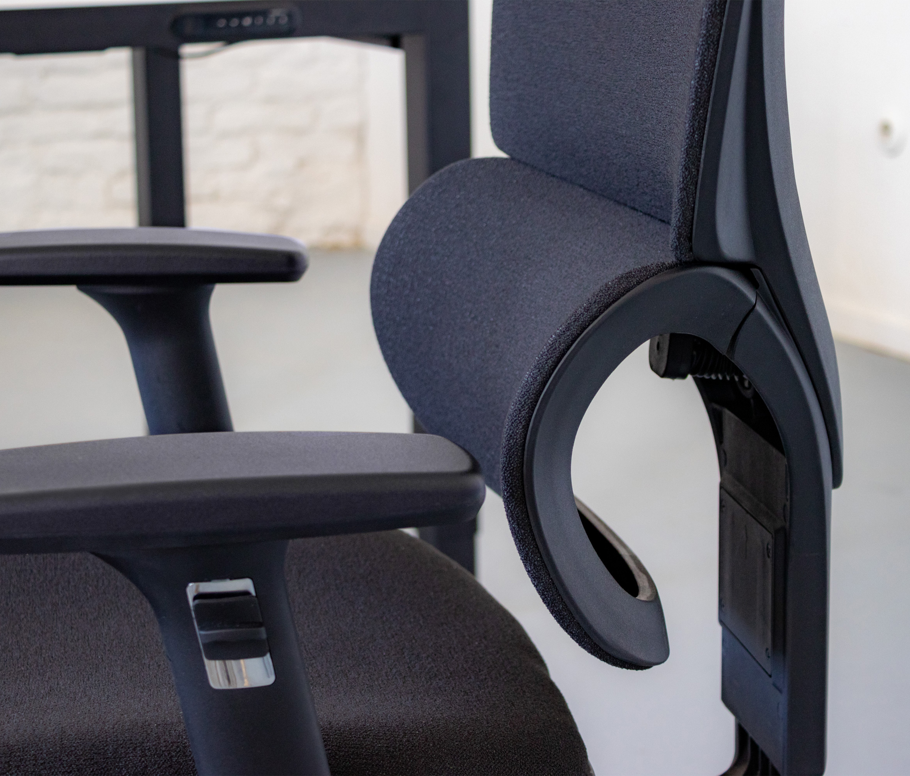 Bürodrehstuhl Senta FX Polster Niedrig Schwarz Silber