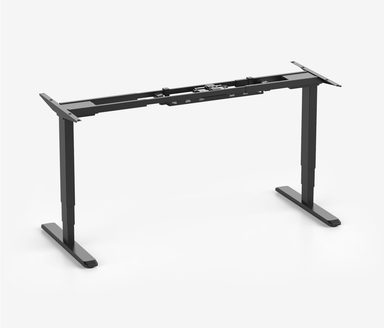 PRIMUS Freiformschreibtisch, Gestell Schwarz, Tischplatte 1800 x 800/1000 x 25 mm Eiche, Ausführung Links