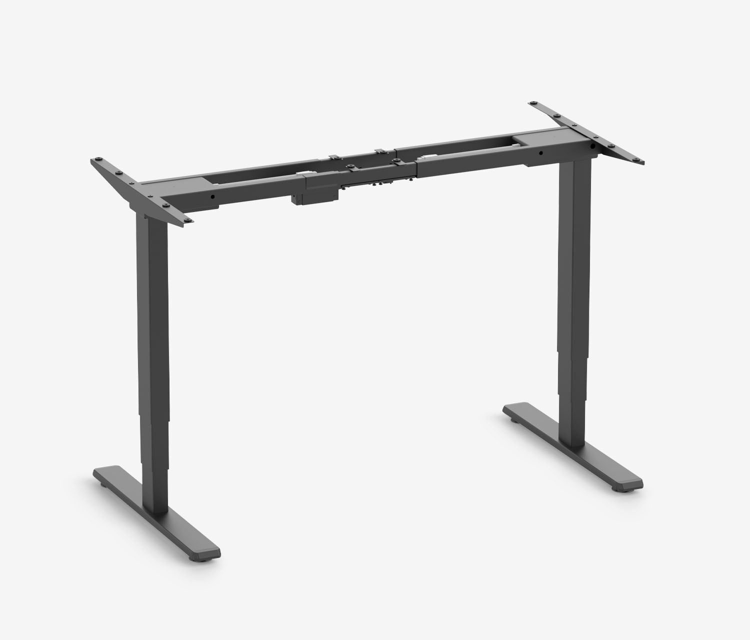 FOKUS Schreibtisch + Steckleistenhalter + Kabelschlange Schwarz Birke 120x70