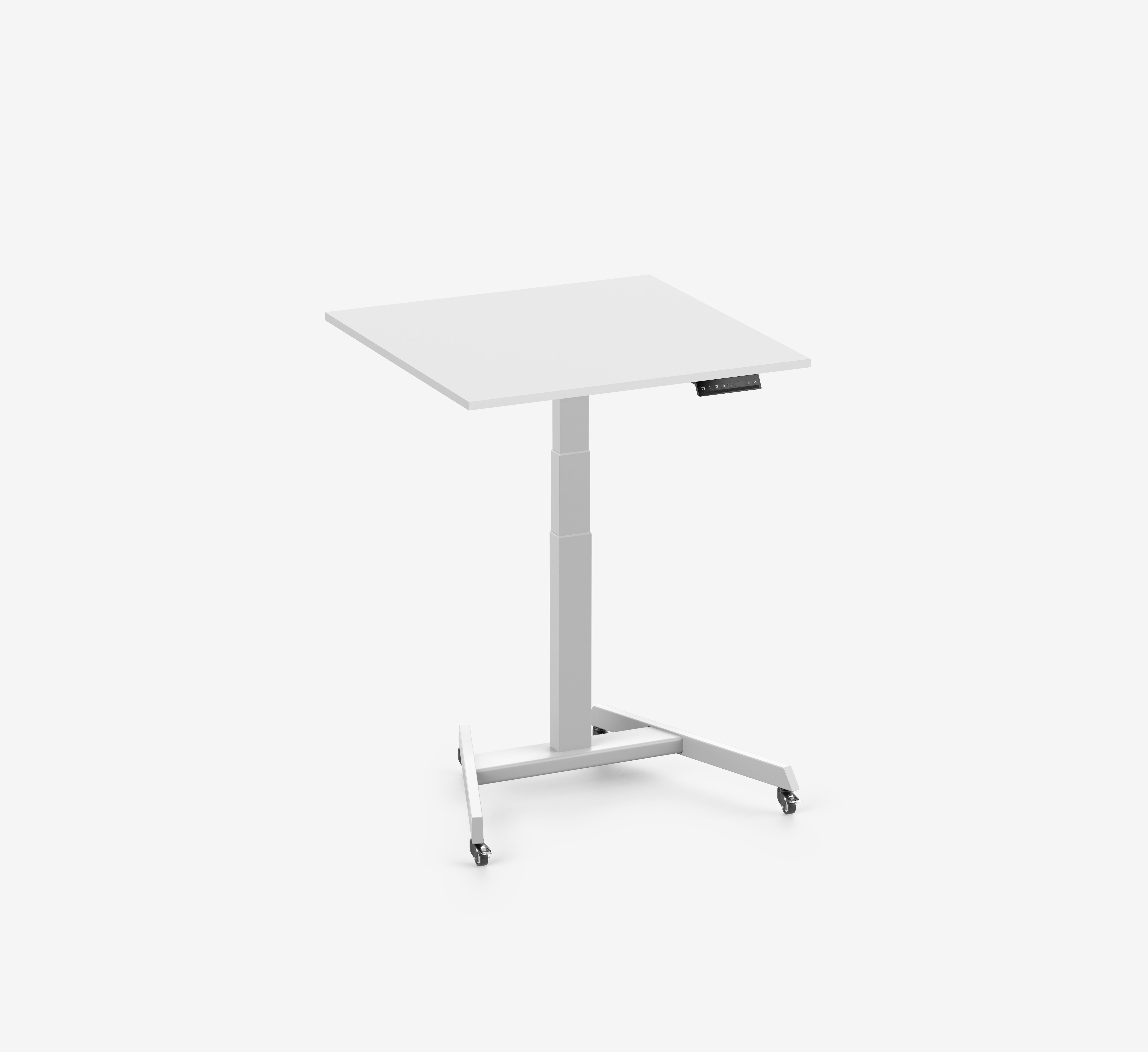 FOKUS Single Schreibtisch Weiß Lichtgrau 80x80 