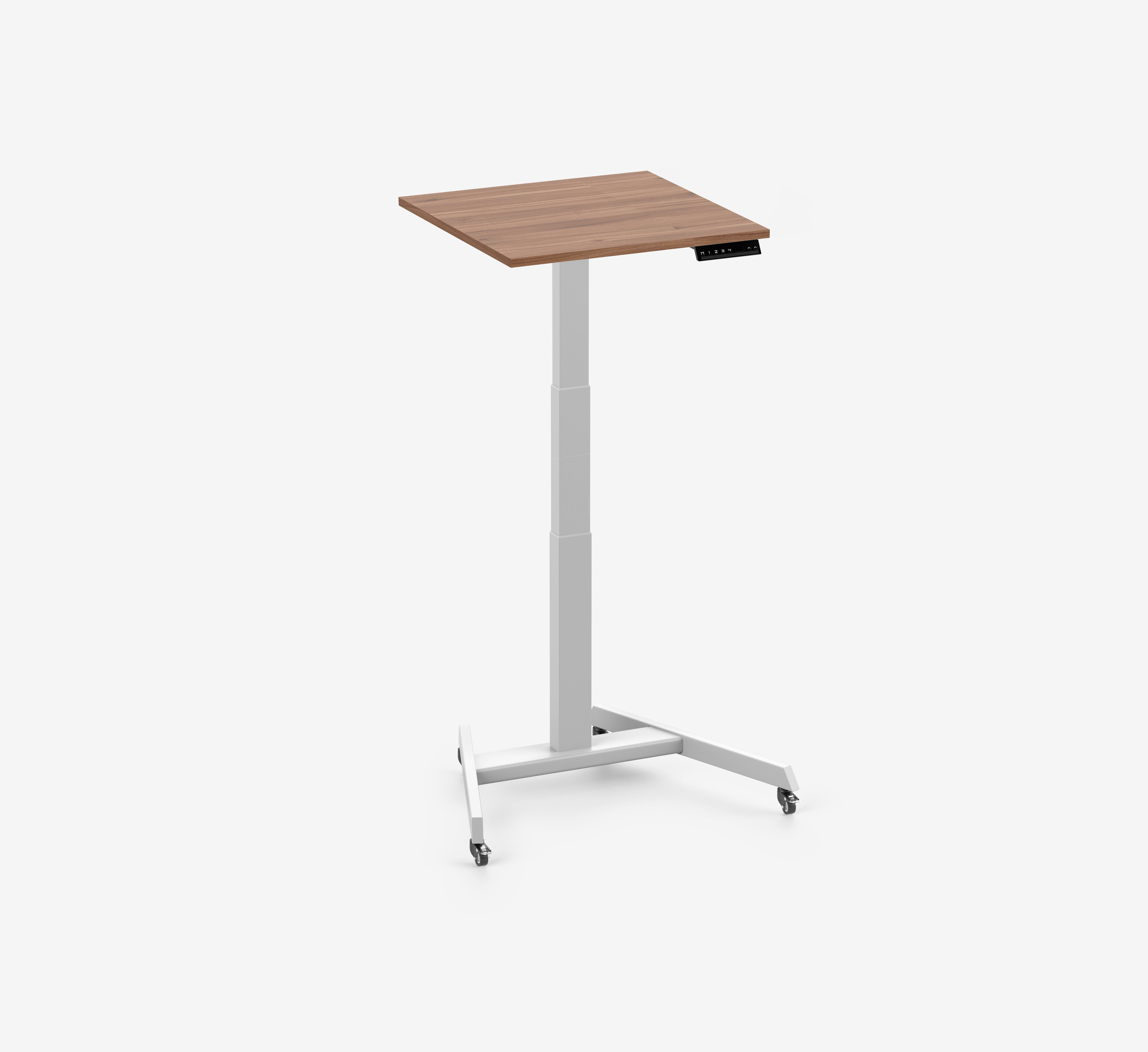 FOKUS Single Schreibtisch Weiß Nussbaum 60x60 