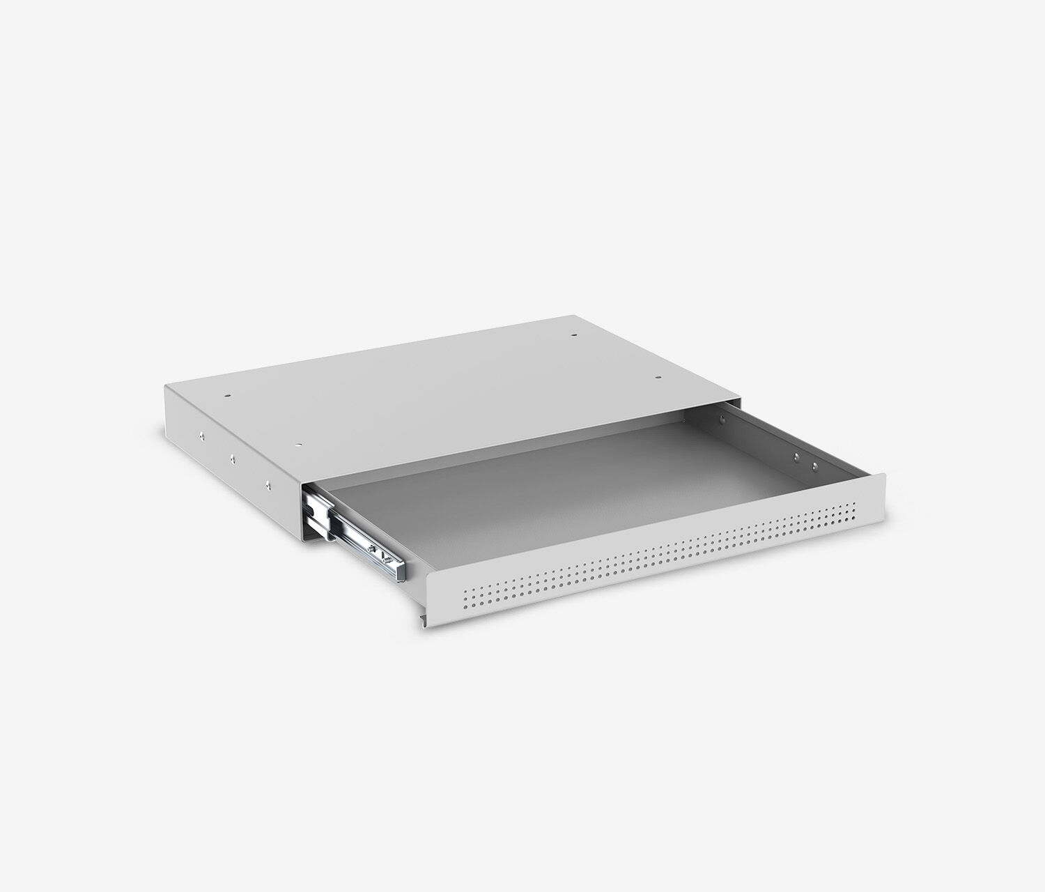 Untertisch Schublade Slimline Grau