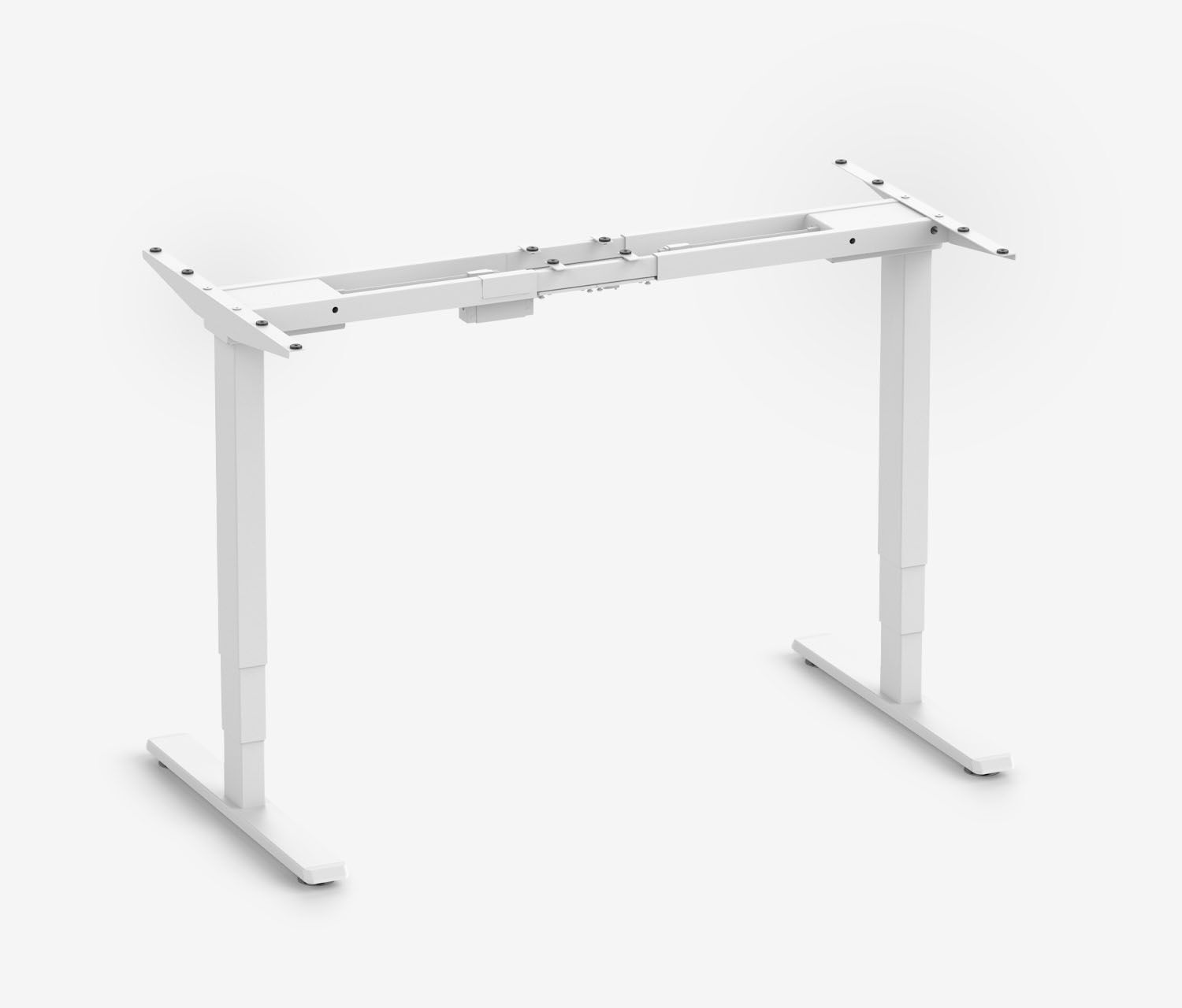 FOKUS Schreibtisch + Steckleistenhalter + Kabelschlange Weiß Eiche 120x70