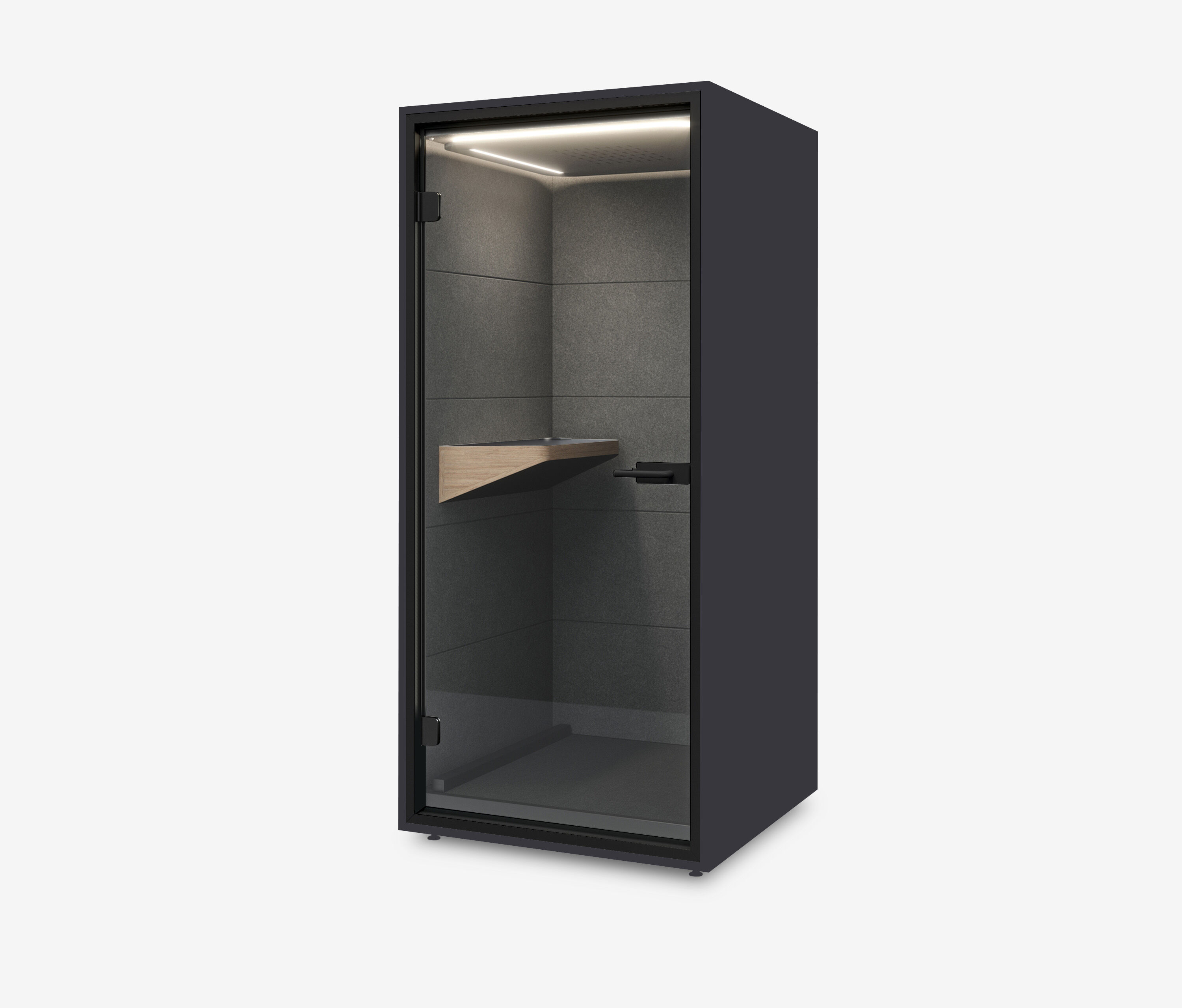 Telefonbox Single Anthrazit Schwarz Grau Standard