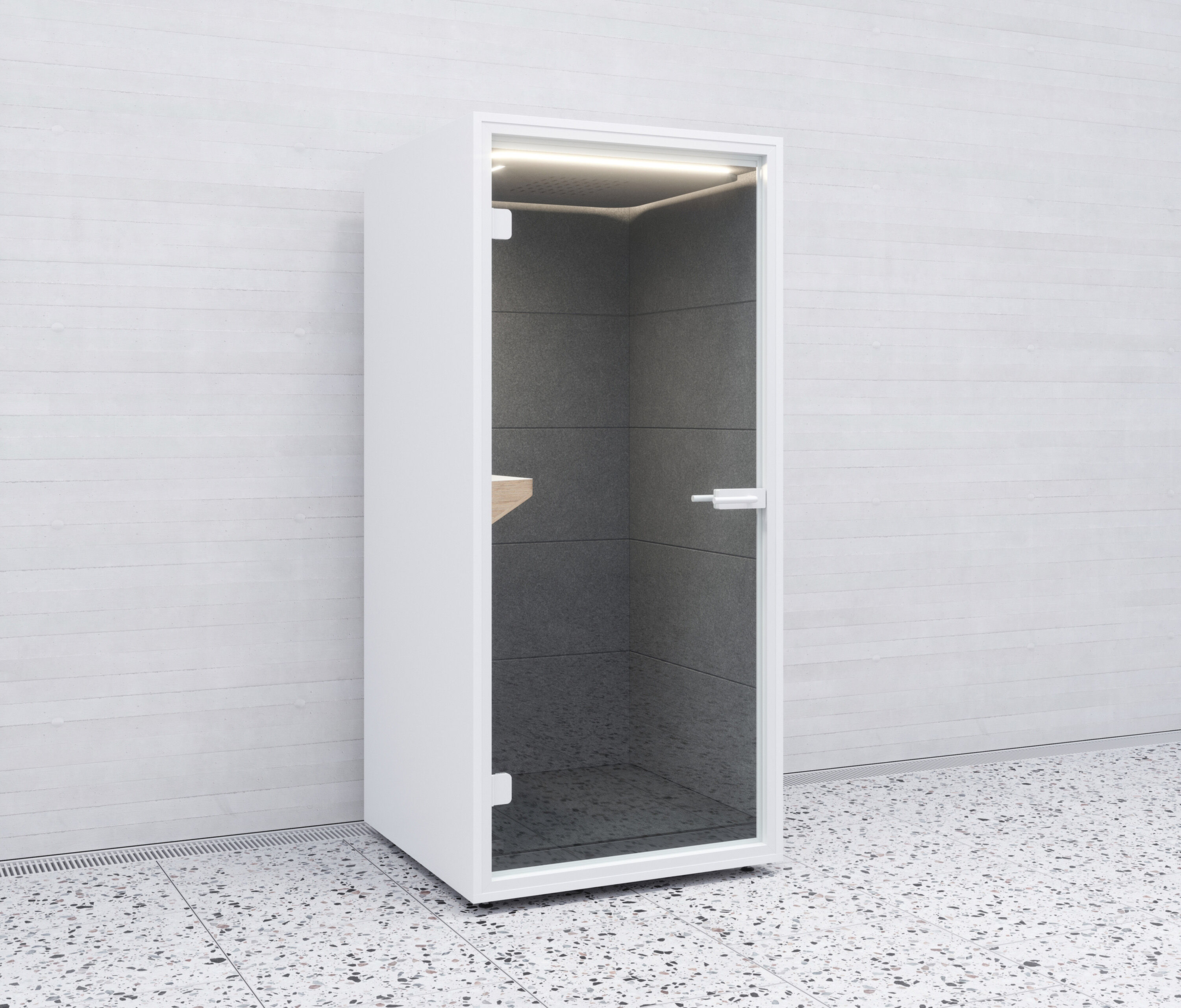 Telefonbox Single Anthrazit Schwarz Grau Standard