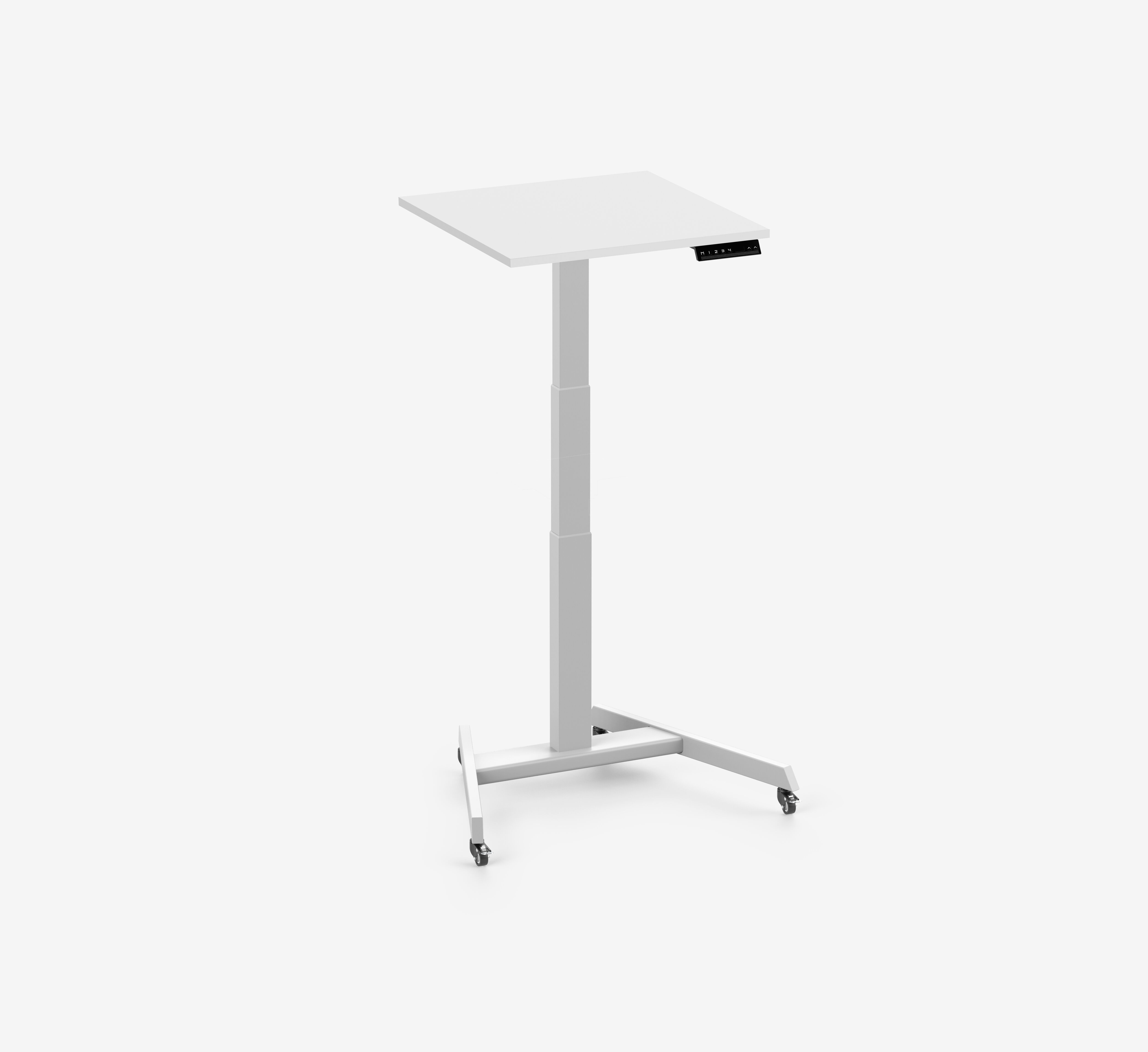 FOKUS Single Schreibtisch Weiß Lichtgrau 60x60 
