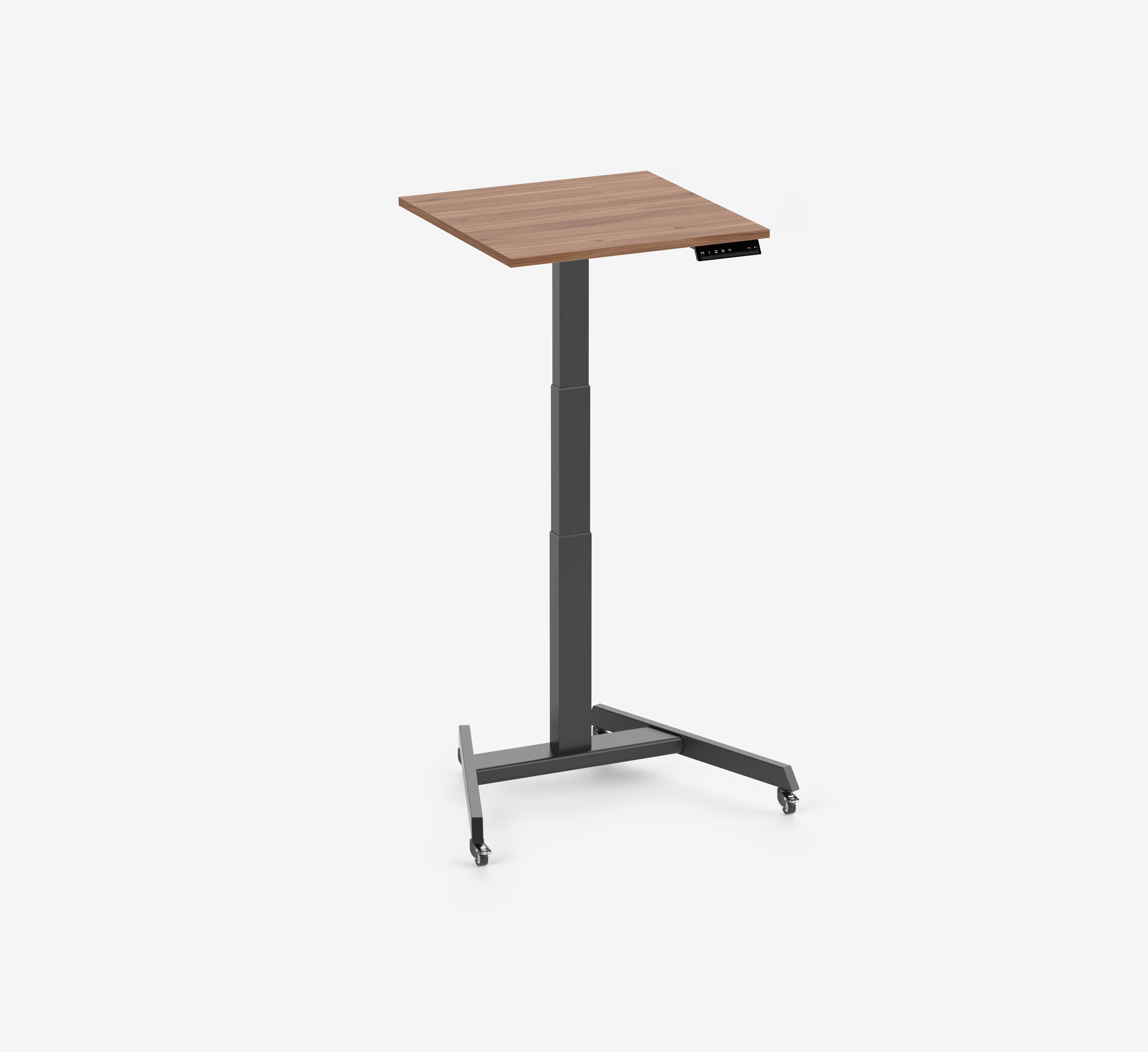 FOKUS Single Schreibtisch Schwarz Nussbaum 60x60 