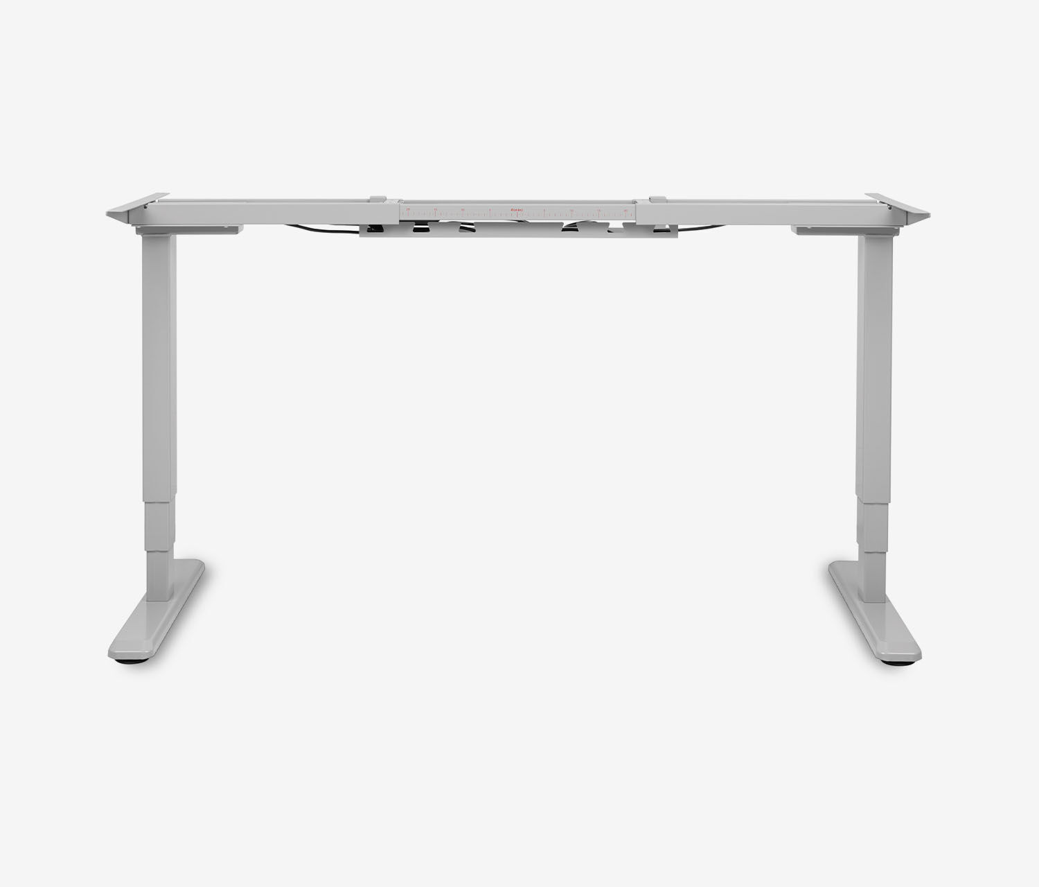 PRIMUS Freiformschreibtisch, Gestell Grau 1600 x 800/1000 x 25 mm Birke, Ausführung Rechts
