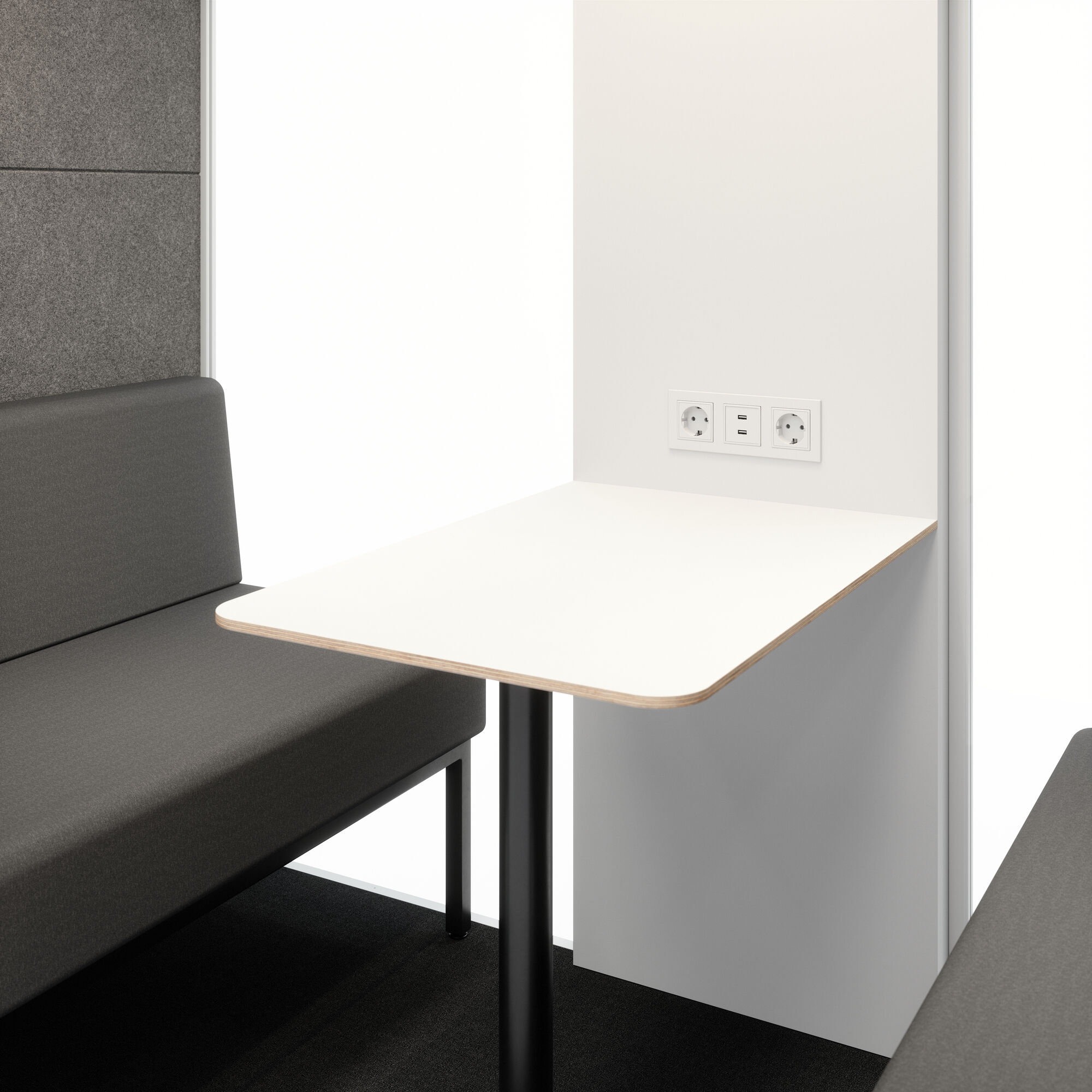 Meetingbox Quattro Anthrazit Anthrazit Grau Hellgrau Standard Weiß