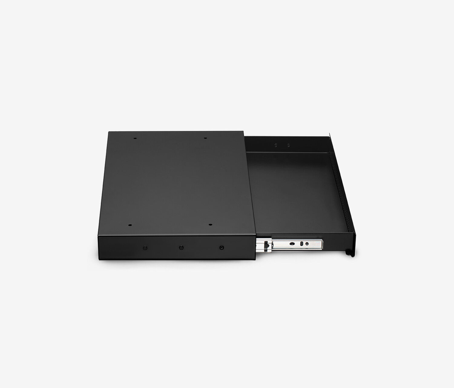 PRIMUS + Slimline Schublade, Kabelschlange & Halter 160x80 Schwarz Birke