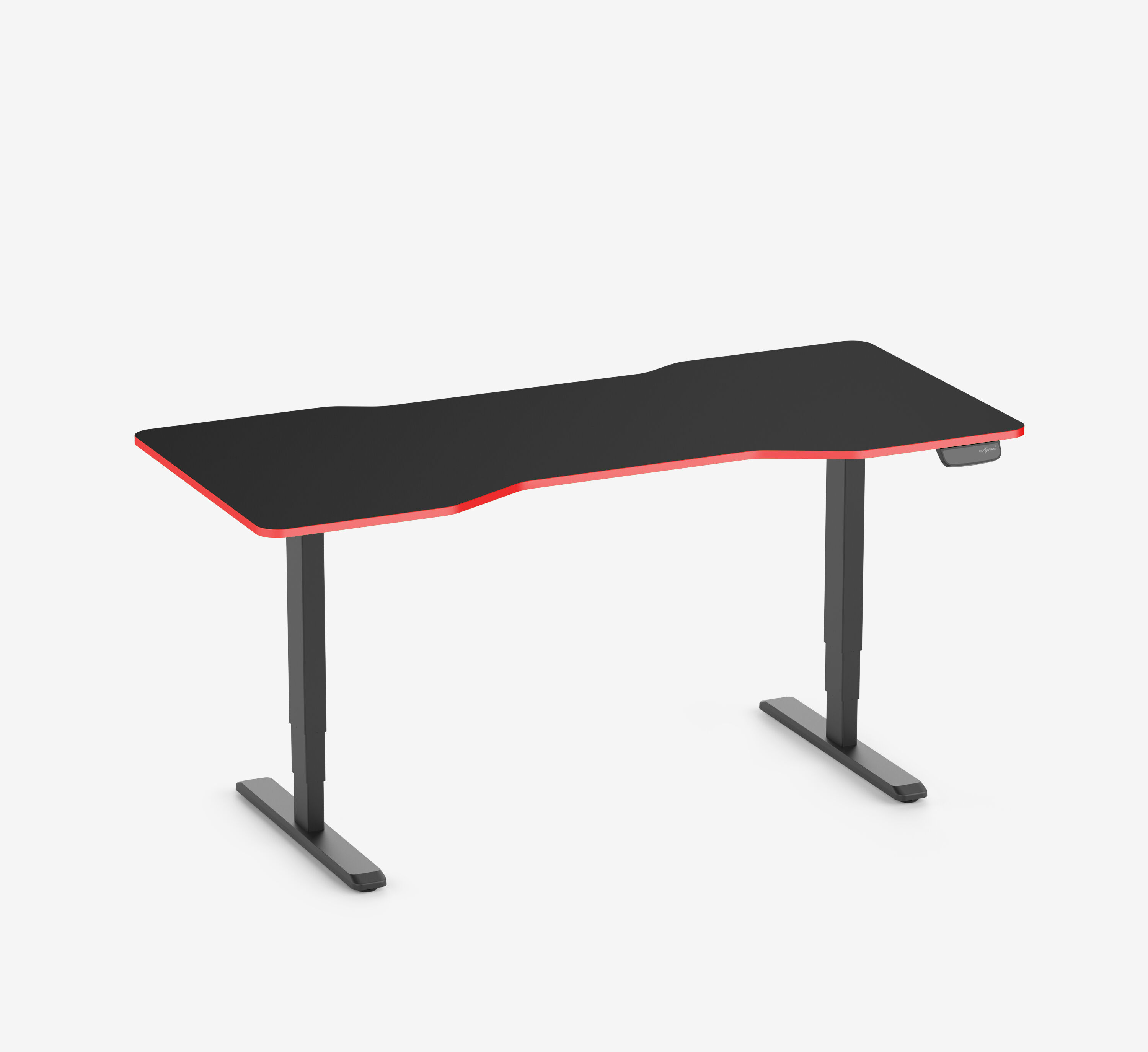 Primus Gamingschreibtisch Cockpit, Schwarz Klassik Fire Red 180x80