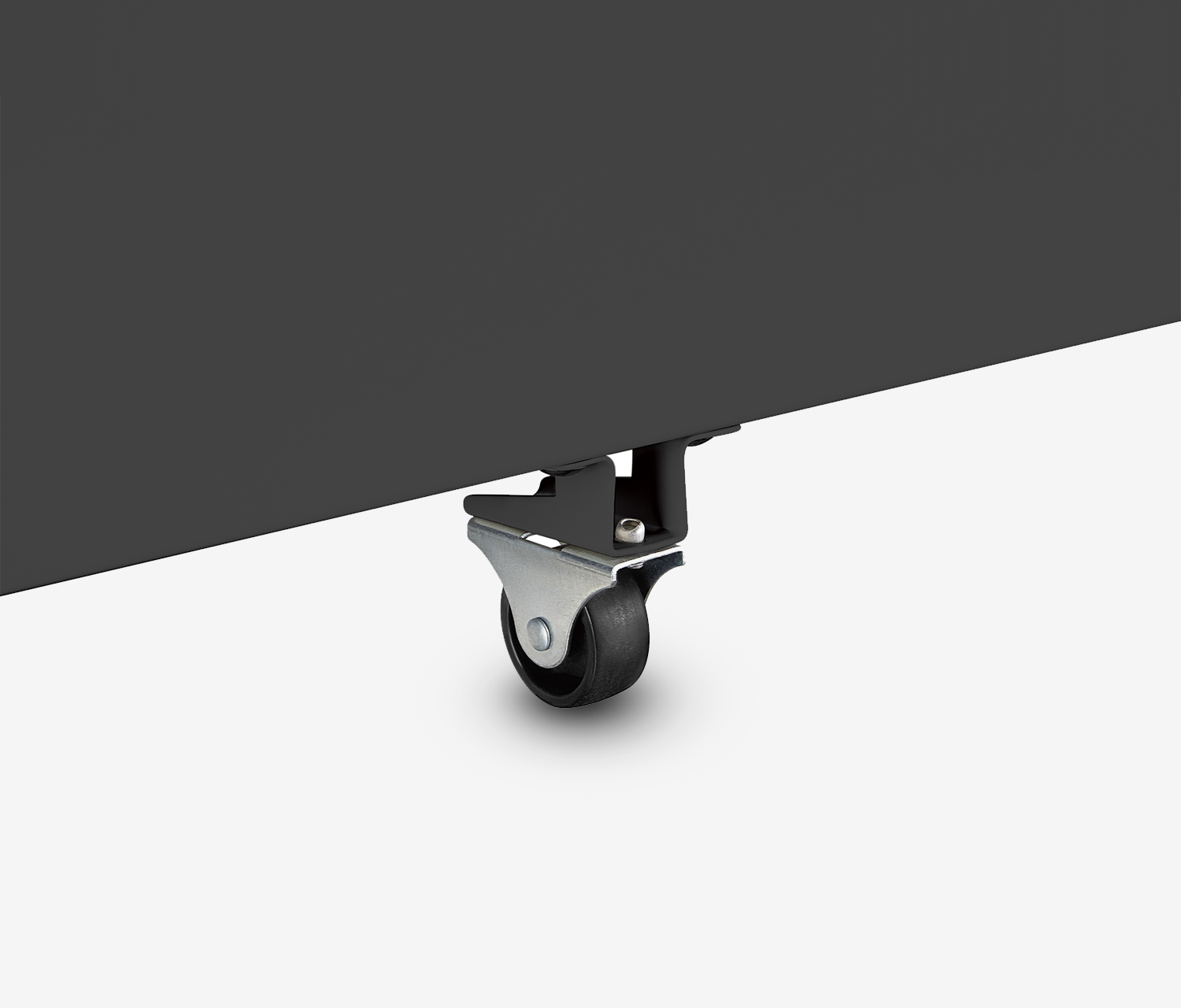 Metallrollcontainer Schwarz Nussbaum