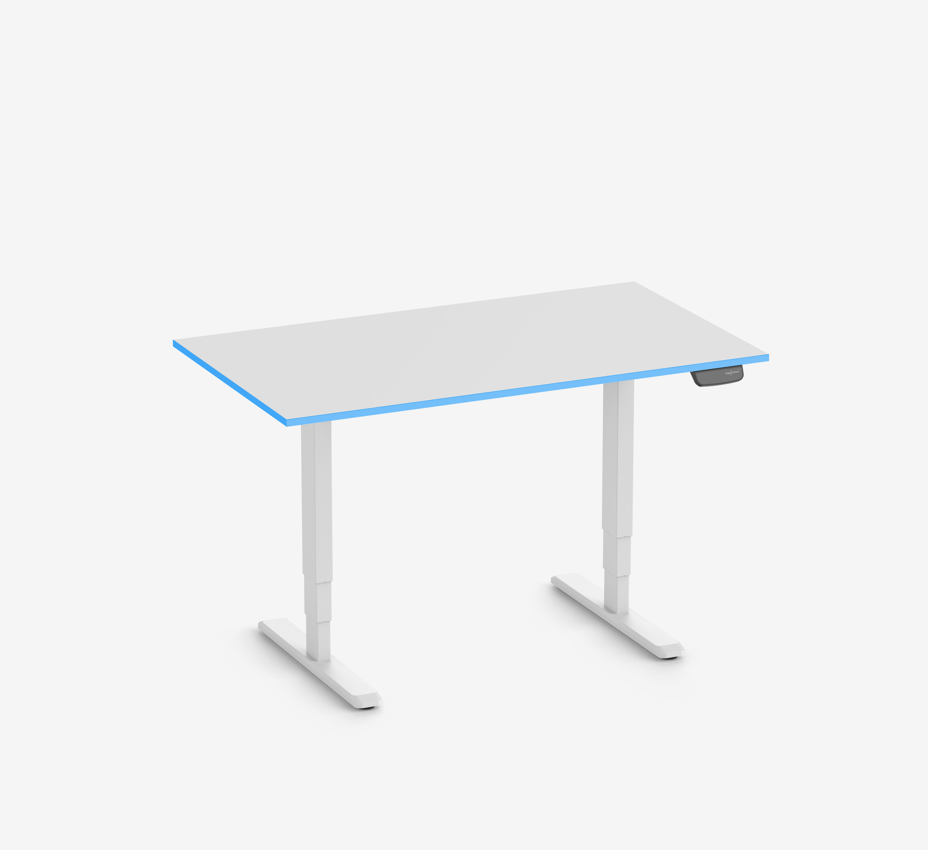 Primus Gamingschreibtisch Rechteck, Weiß Klassik Ocean 140x80