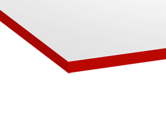 FOKUS Gamingschreibtisch Weiß 160x80 Rechteck Fire Red 