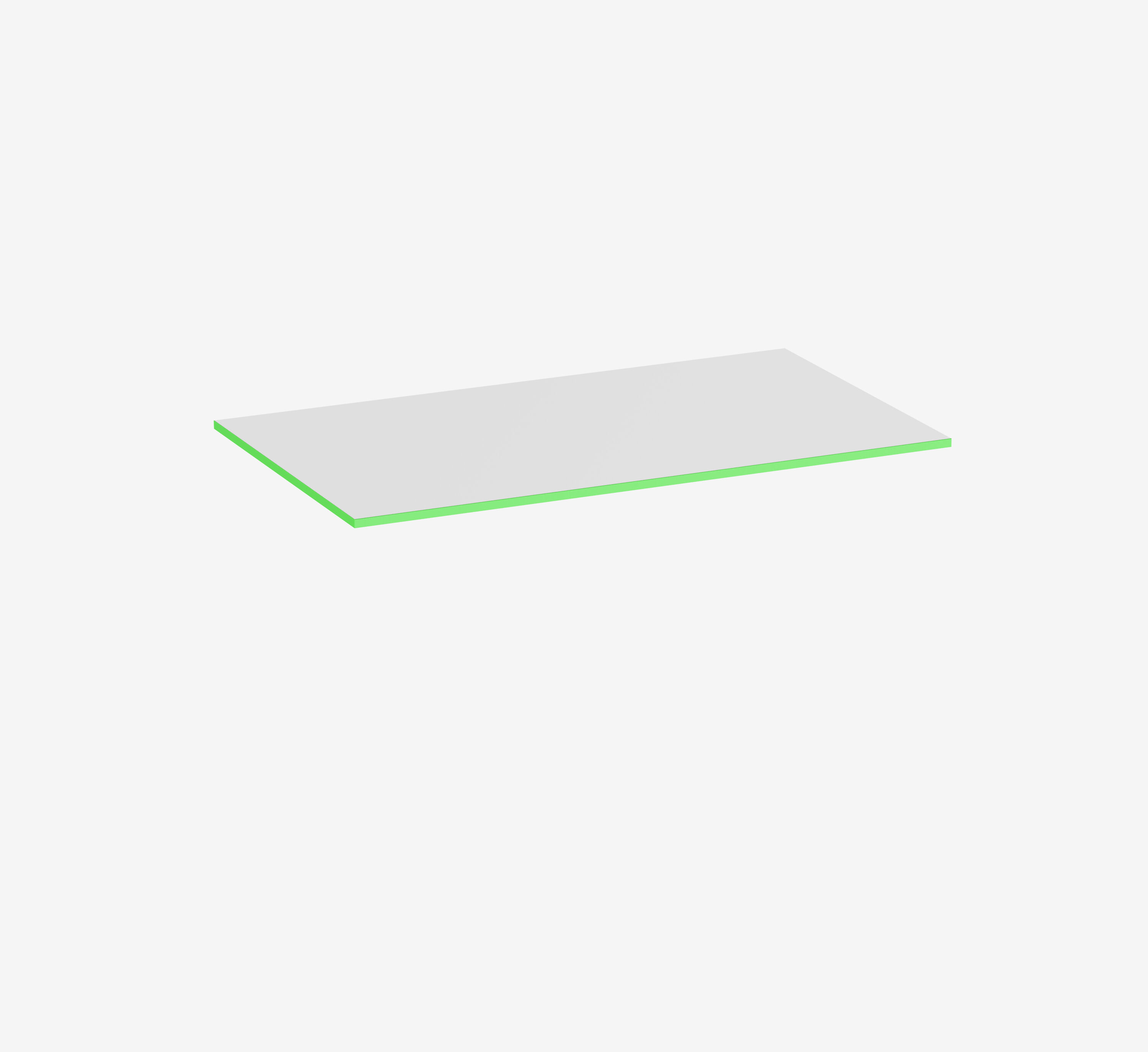 Gaming Tischplatte Weiß Rechteck Topweiß Acid Green 1400 x 800 x 19 mm