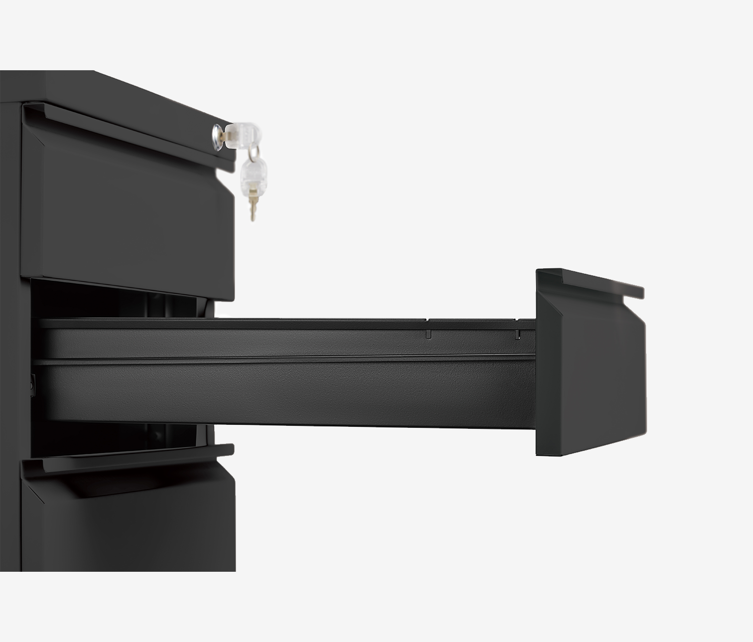 Metallrollcontainer Schwarz Nussbaum